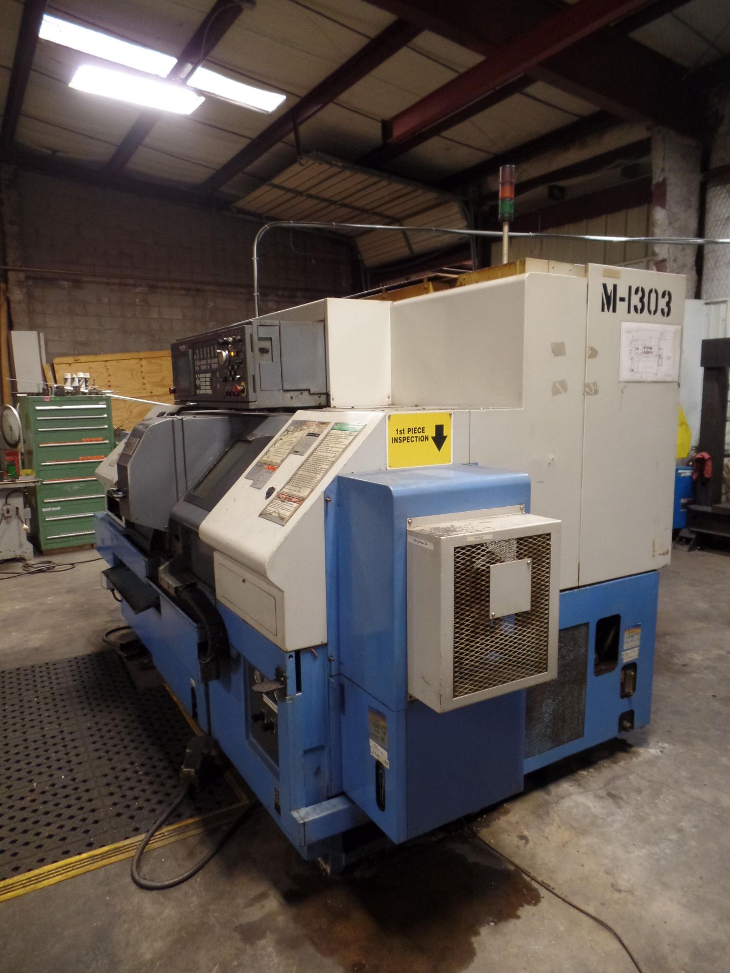 2002 Mazak Dual Turn 20 4 Axis Twin Spindle Twin Turret Opposed CNC Turning Center, rear discharge - Image 5 of 14