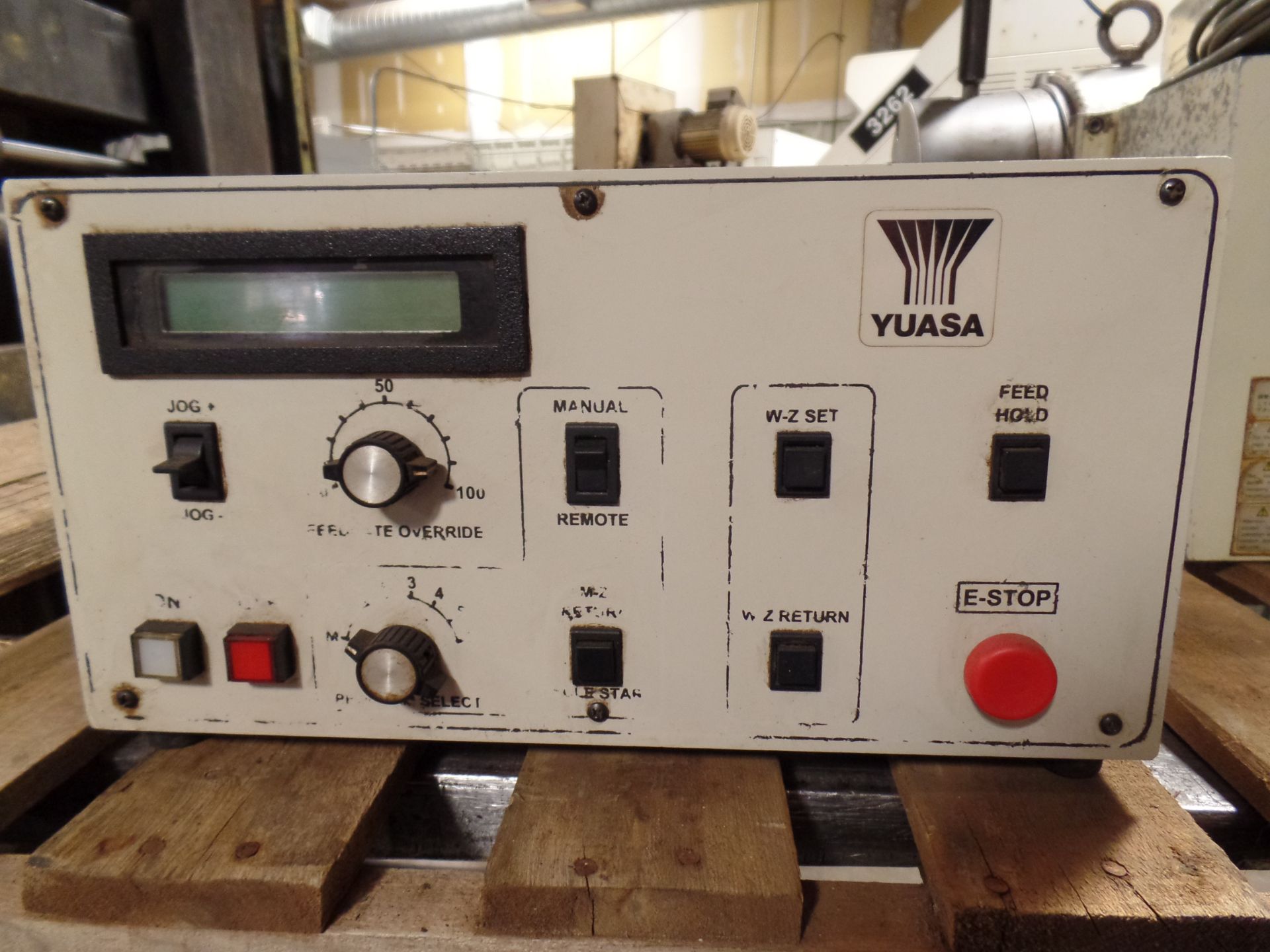 Yuasa 4th Axis Indexer w/ control box and steady rest, 11" 3 jaw chuck w/hard jaws, model UDX-28001 - Image 7 of 12