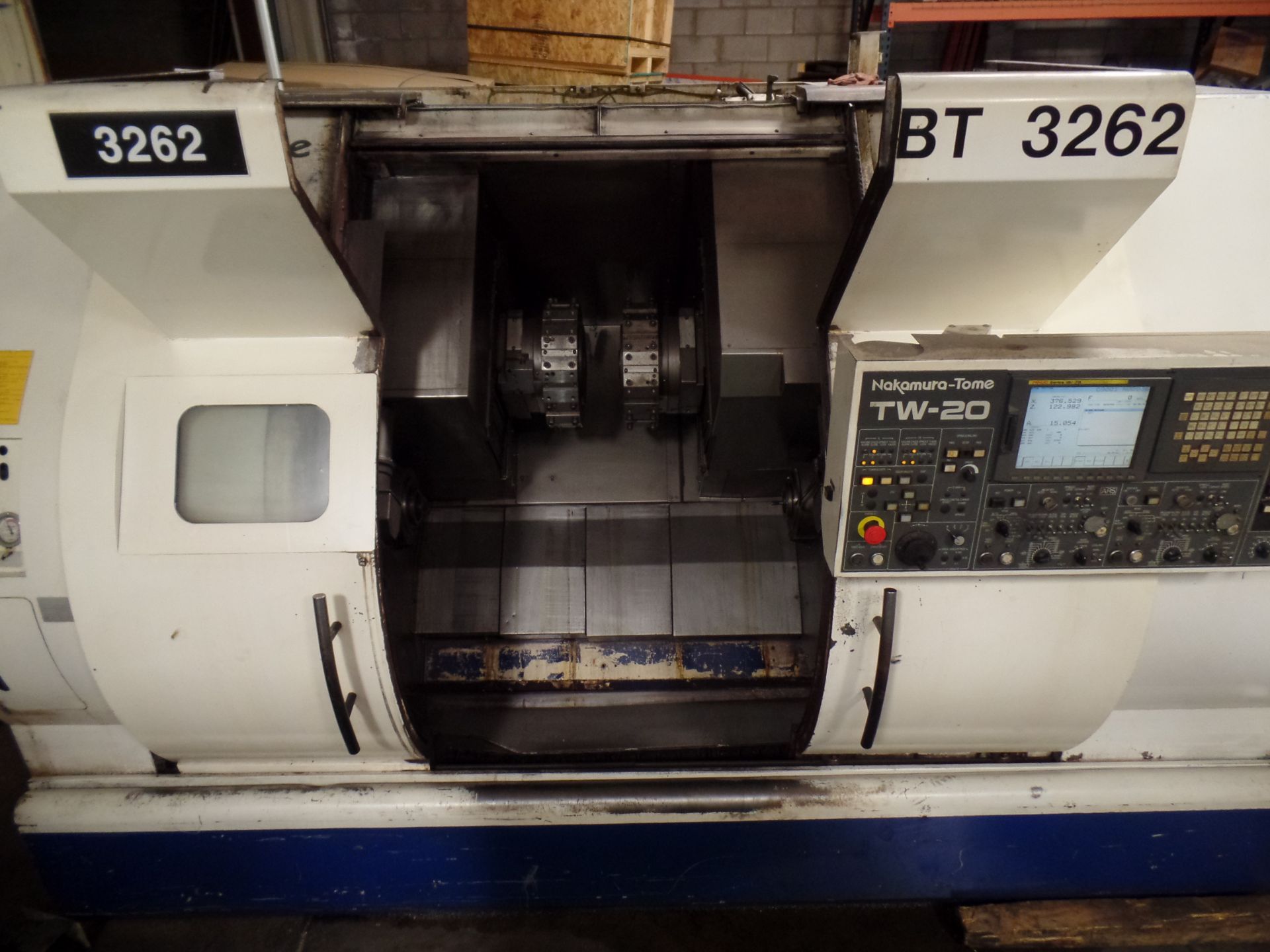 2005 Nakamura TW-20 Twin Spindle Twin Turret Opposed CNC Lathe, Funuc 18iTB CNC control chip, side - Image 2 of 18