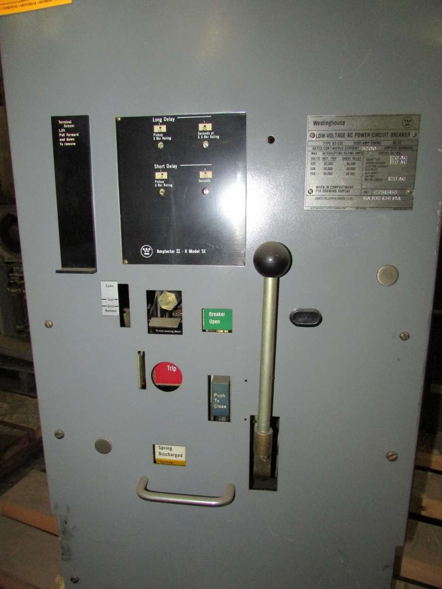 Westinghouse DS-632 (2) Low Voltage Circuit Breakers - Image 2 of 2