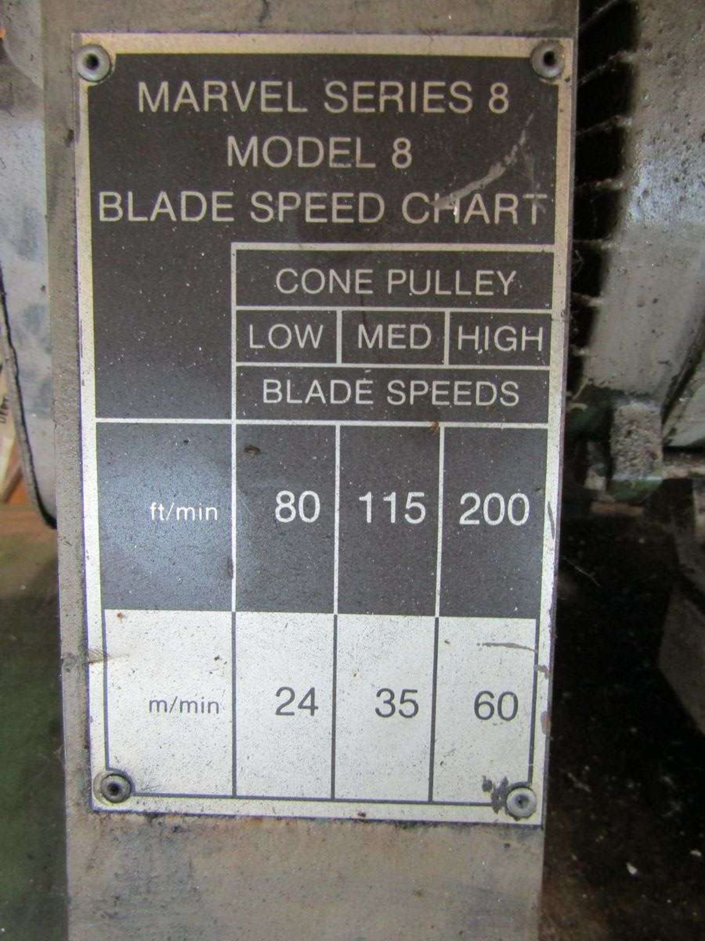 Marvel 8/M1/M4/S1 Vertical Bandsaw - Image 3 of 3