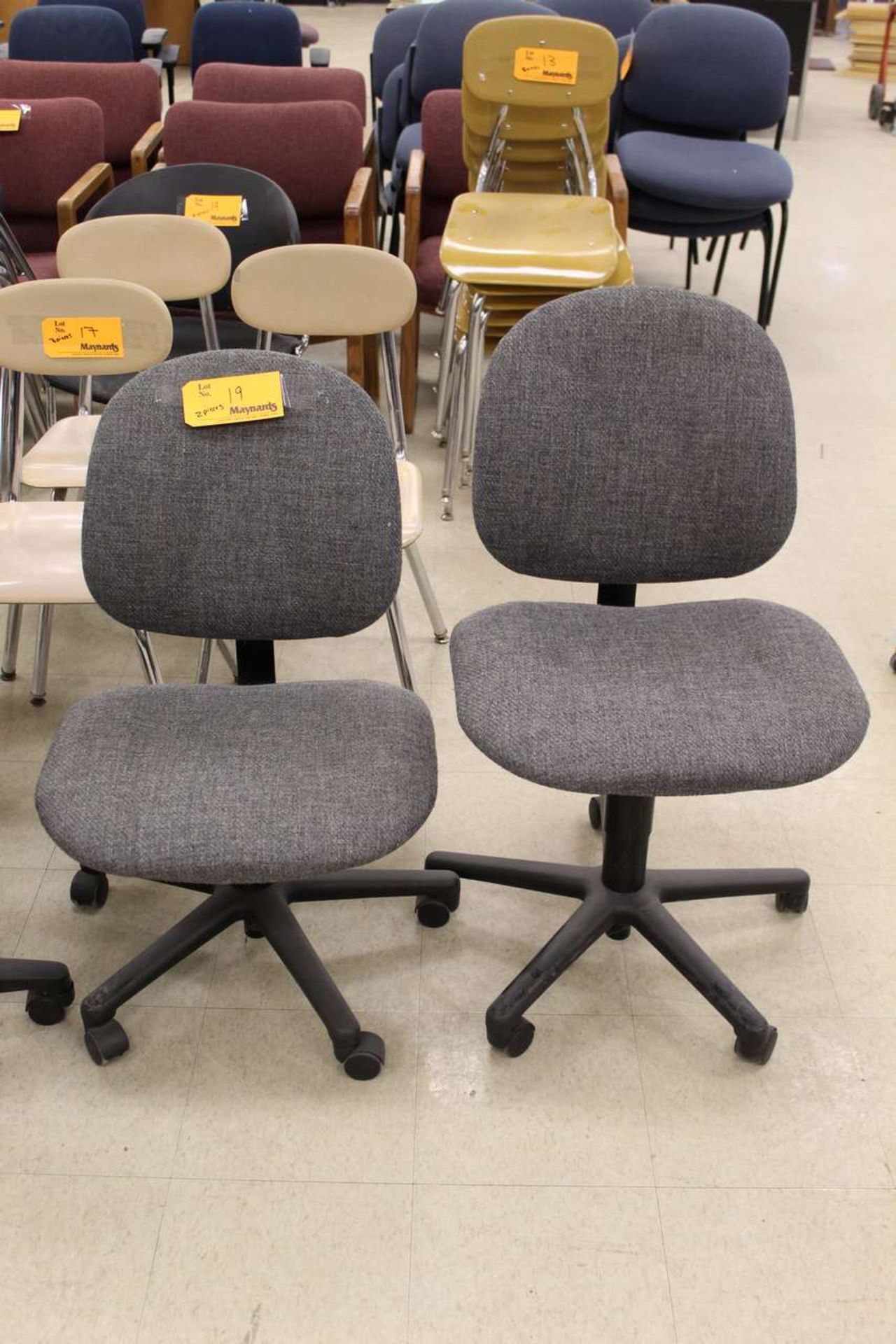 2 Grey Wheeled Chairs