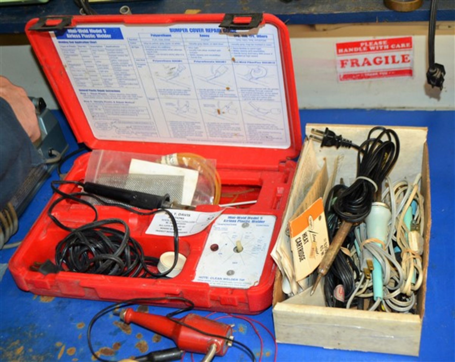 (1) Airless Welder & Box of Soldering Irons