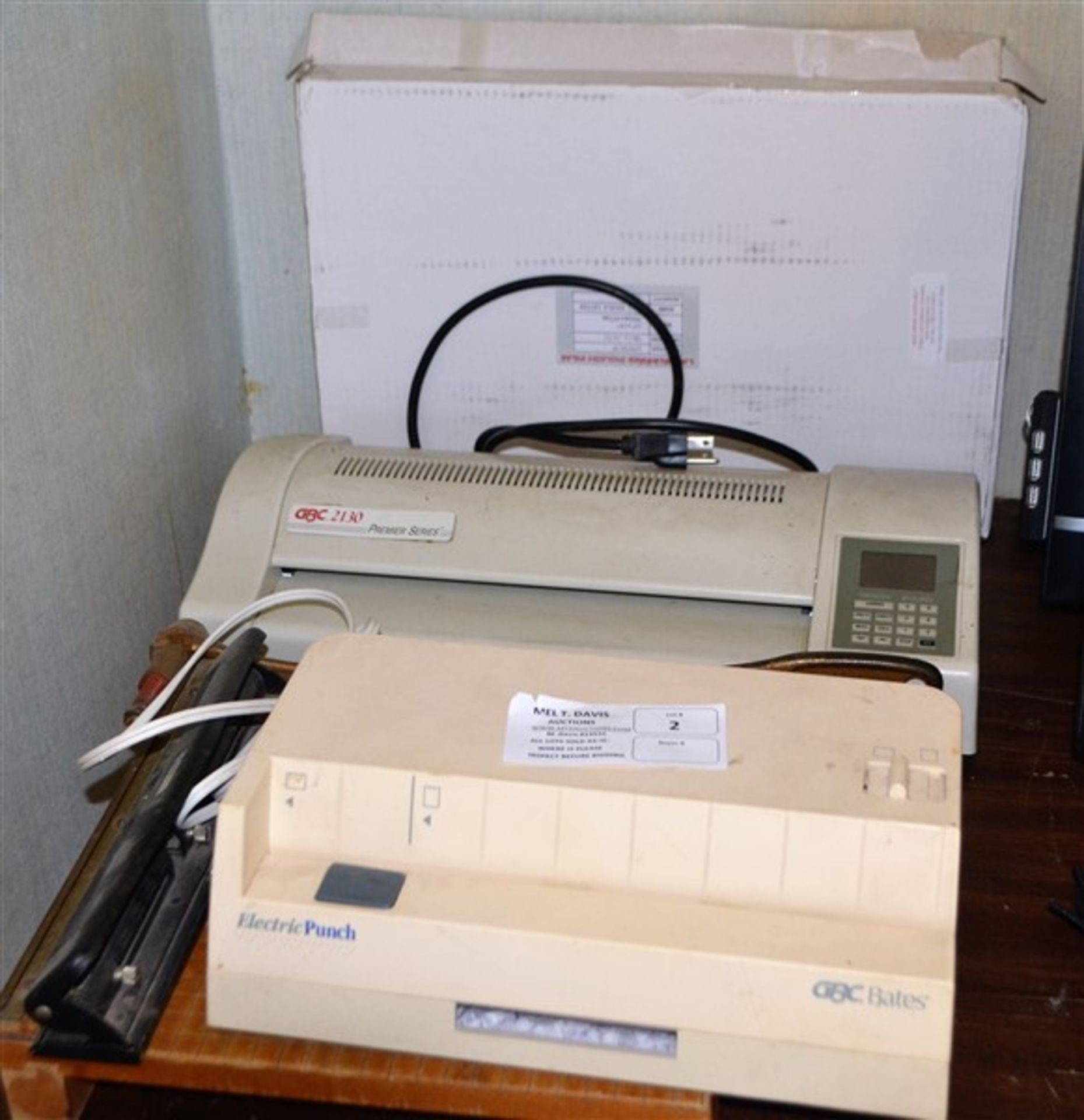 (2) Hole Puncher, Laminator, Paper cutter