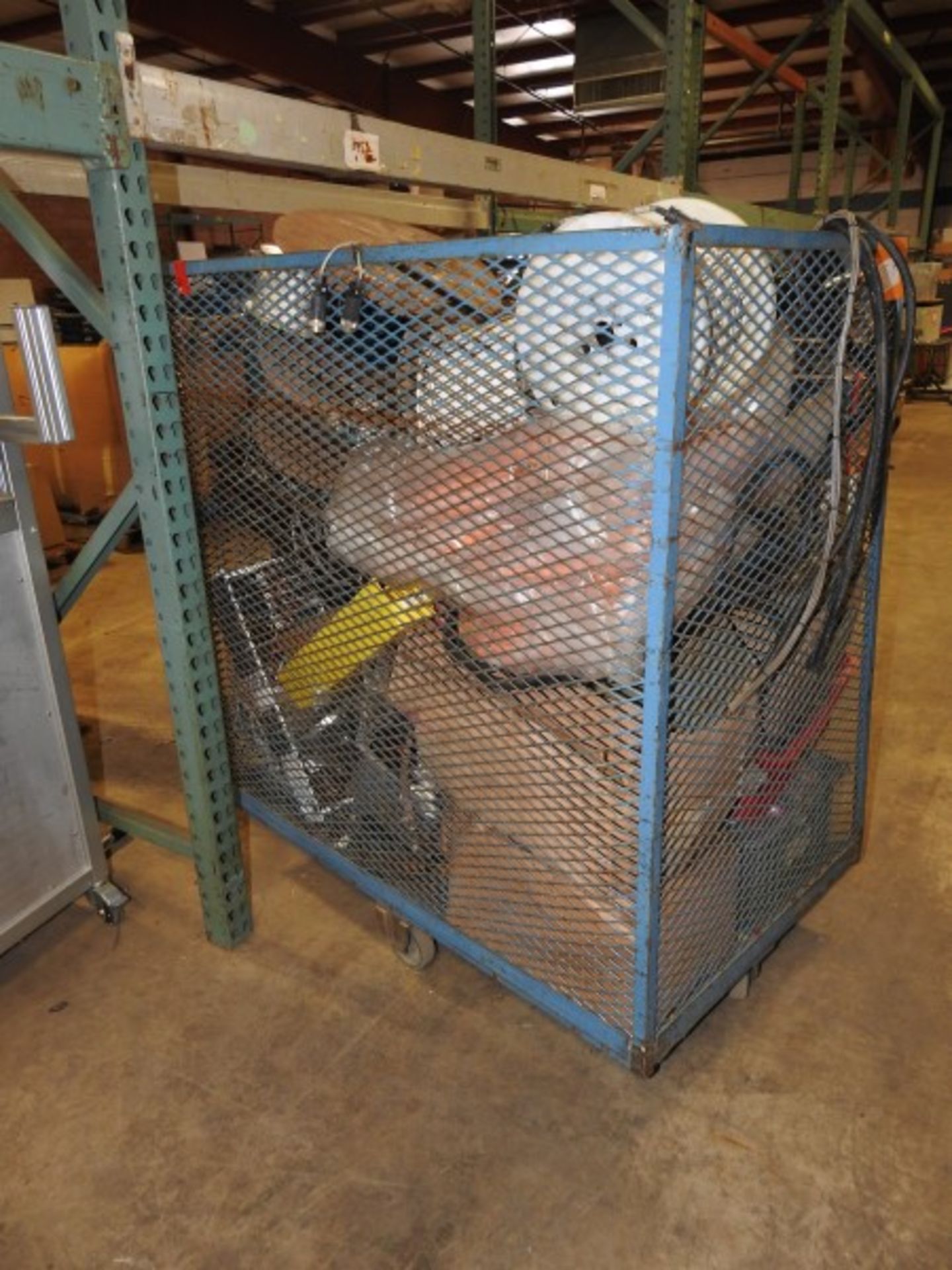 ROLLING CAGE CART AND CONTENTS - Image 8 of 8