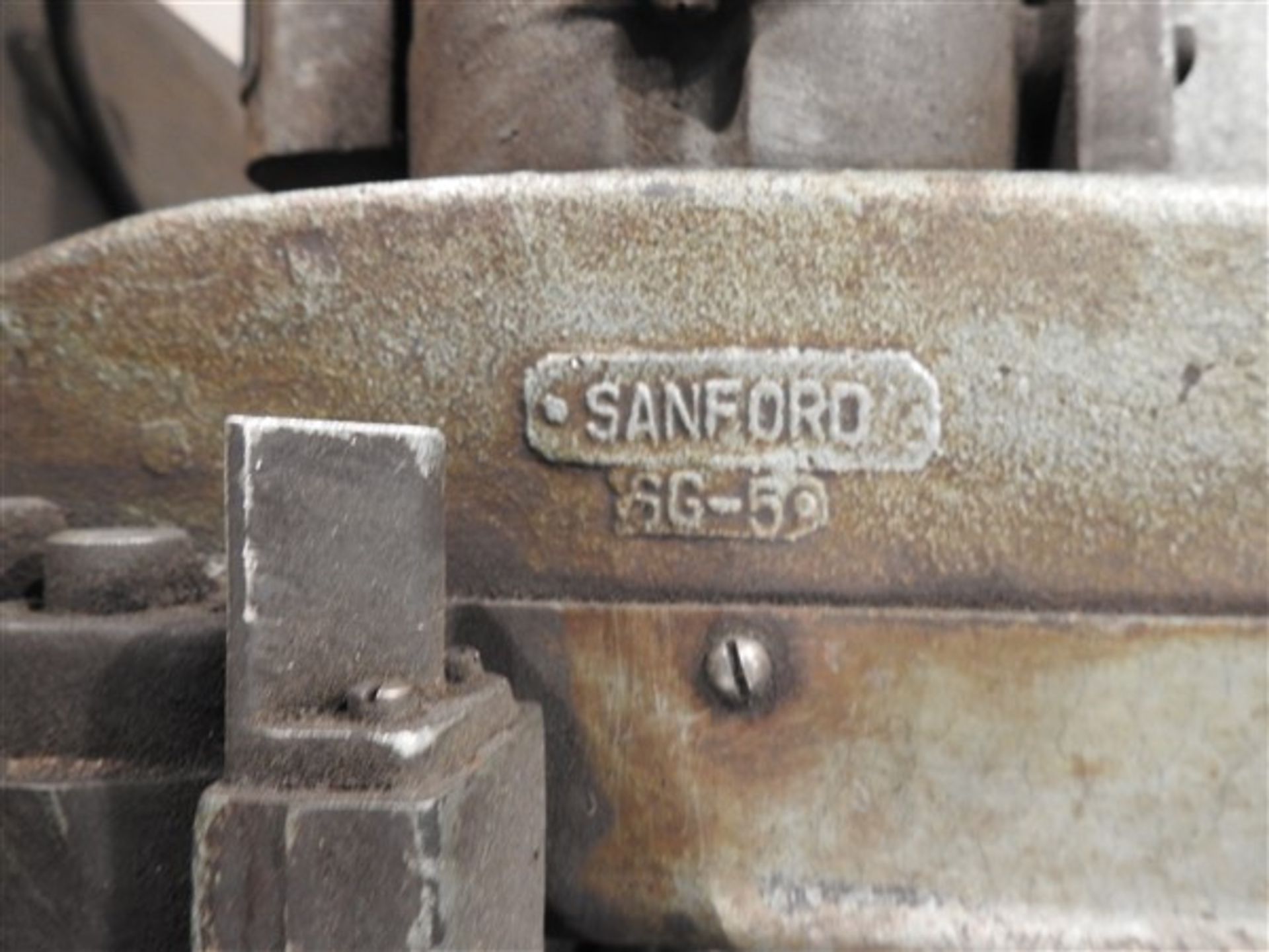 SANFORD SG5 GRINDER ON ROLLING CART - Image 5 of 5