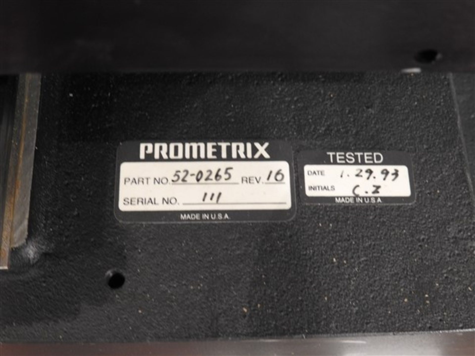 PROMETRIX TESTING TABLE - Image 3 of 6