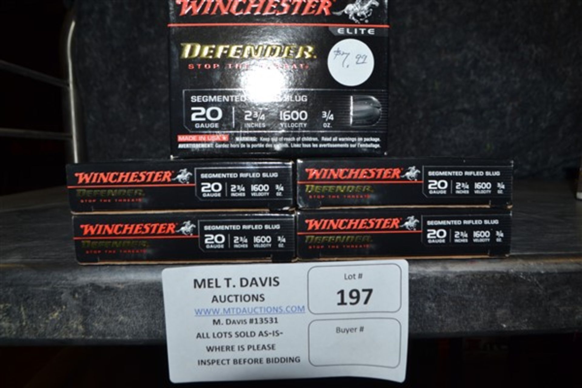 20 ga segmented rifle slug 5 boxes 5 ct. ea.