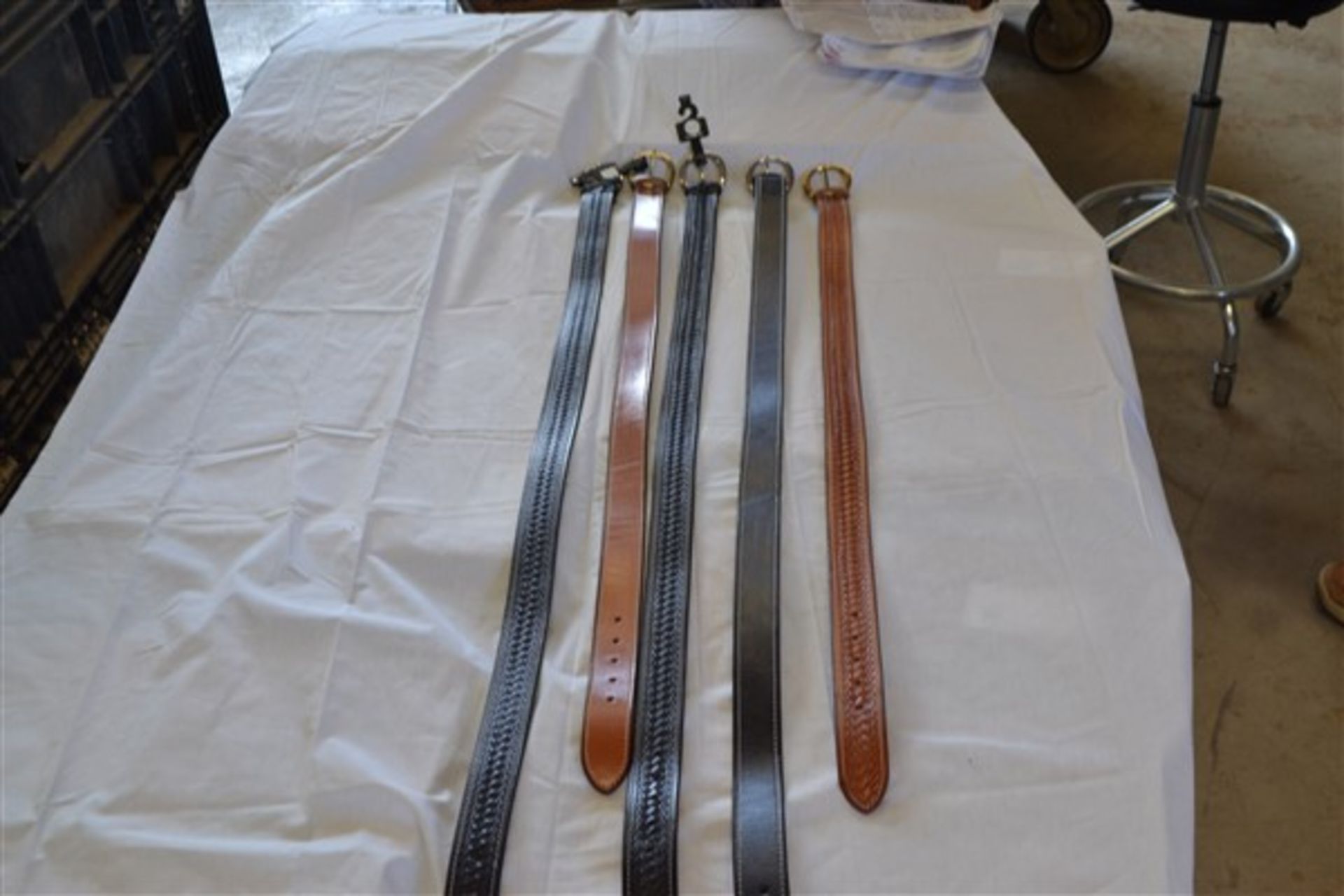 (5) Asst. Leather Belts - Image 2 of 2