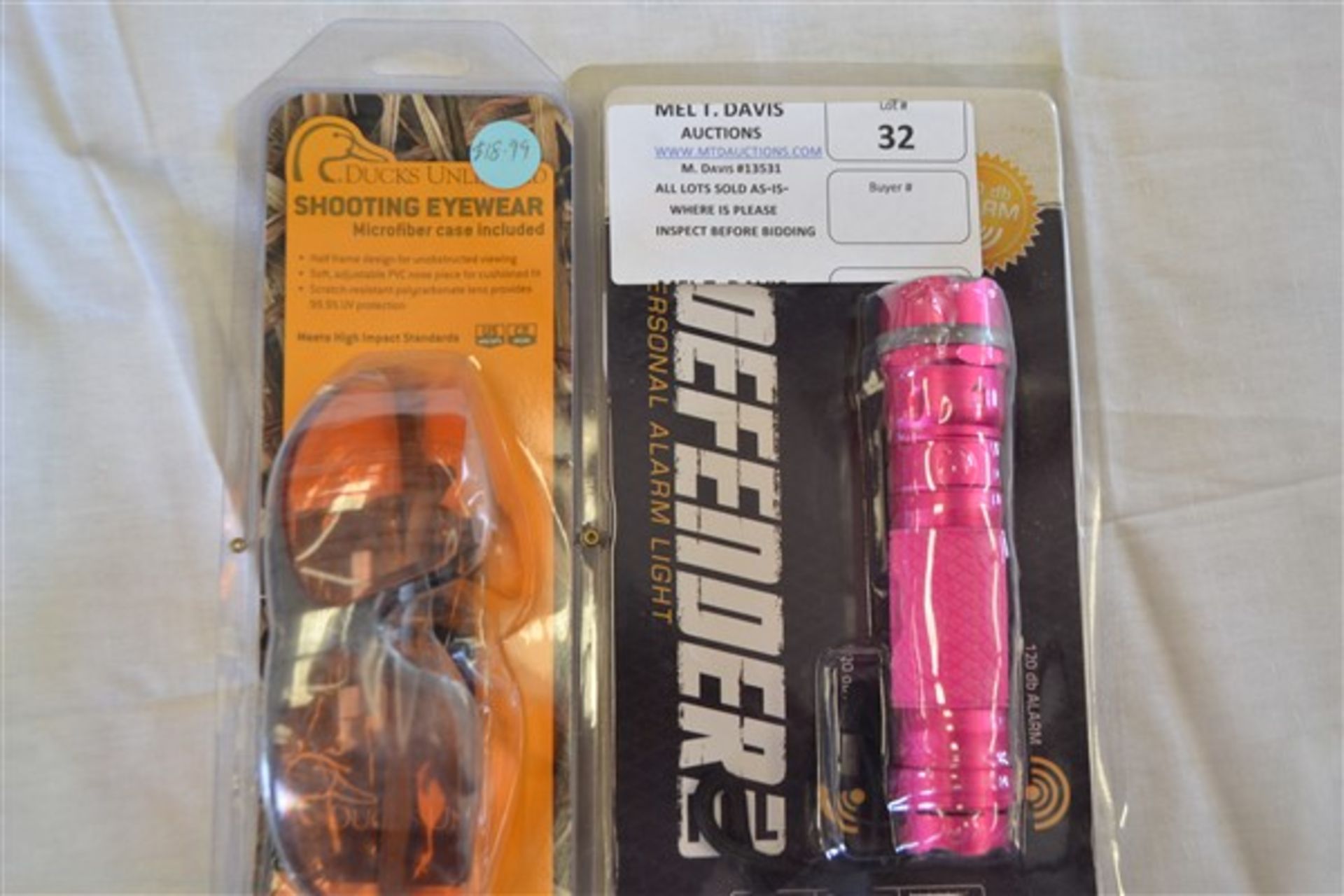 Defender Flashlight & Ducks Unlimited Shooting Safety Glasses