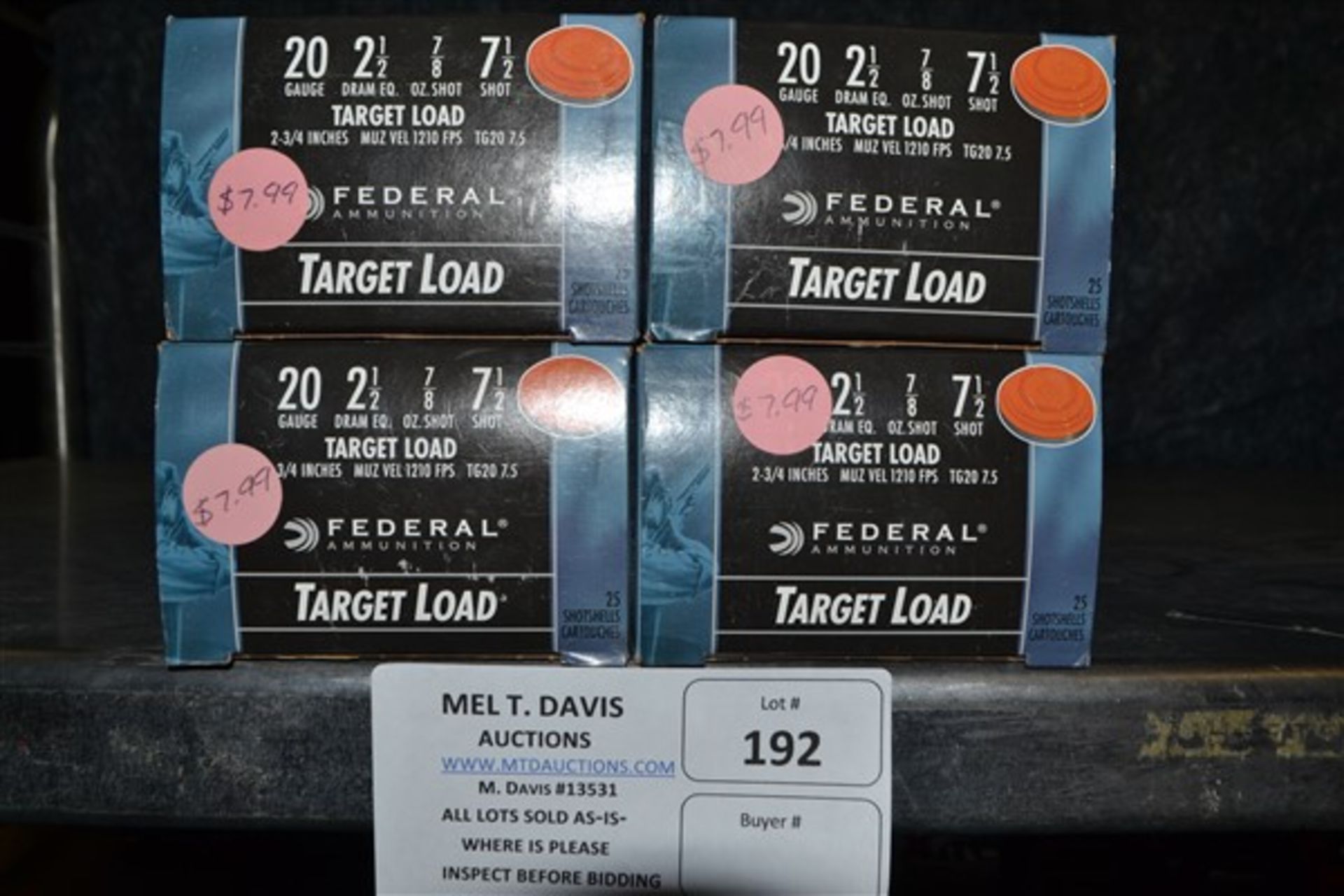 20 ga target load 4 boxes 25 ct.ea.