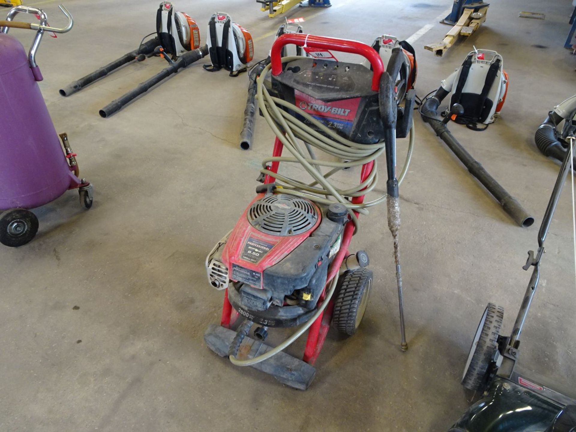 TROY BILT PRESSURE WASHER WITH HOSE AND WAND, 2800 MAX PSI (LOCATION: SHOP) - Image 3 of 4