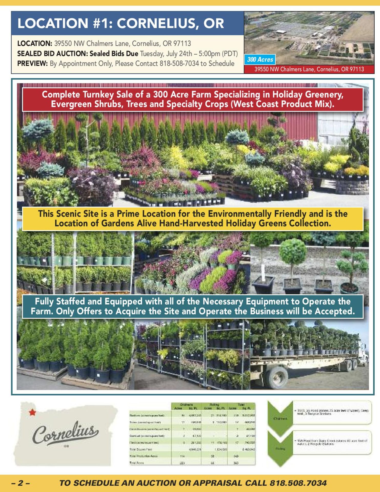 Description: GARDENS ALIVE FARMS – 1,250 ACRE FARM GROWING A DIVERSE PRODUCT ASSORTMENT OF CONTAINER - Image 2 of 12