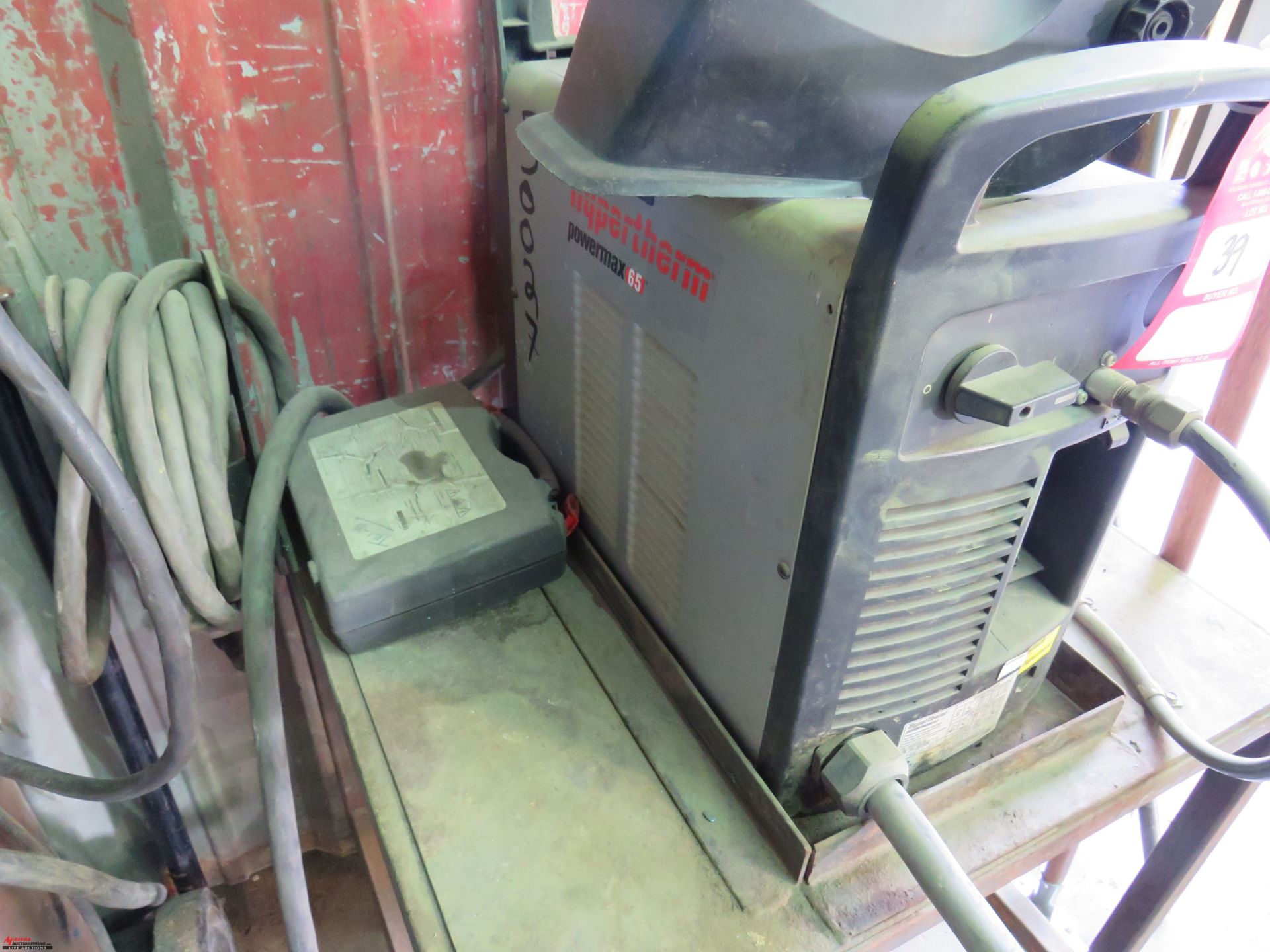 HYPERTHERM POWERMAX 65 PLASMA CUTTER, WITH METAL STAND - Image 3 of 4