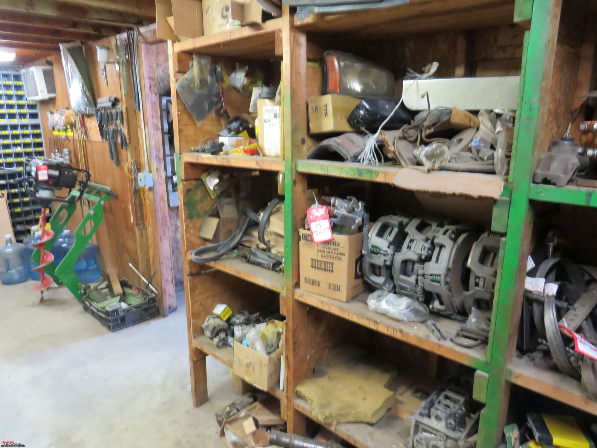 ASSORTED JOHN DEERE PARTS, TO INCLUDE CLUTCHES, CYLINDER HEAD, ALTERNATORS, AND MORE