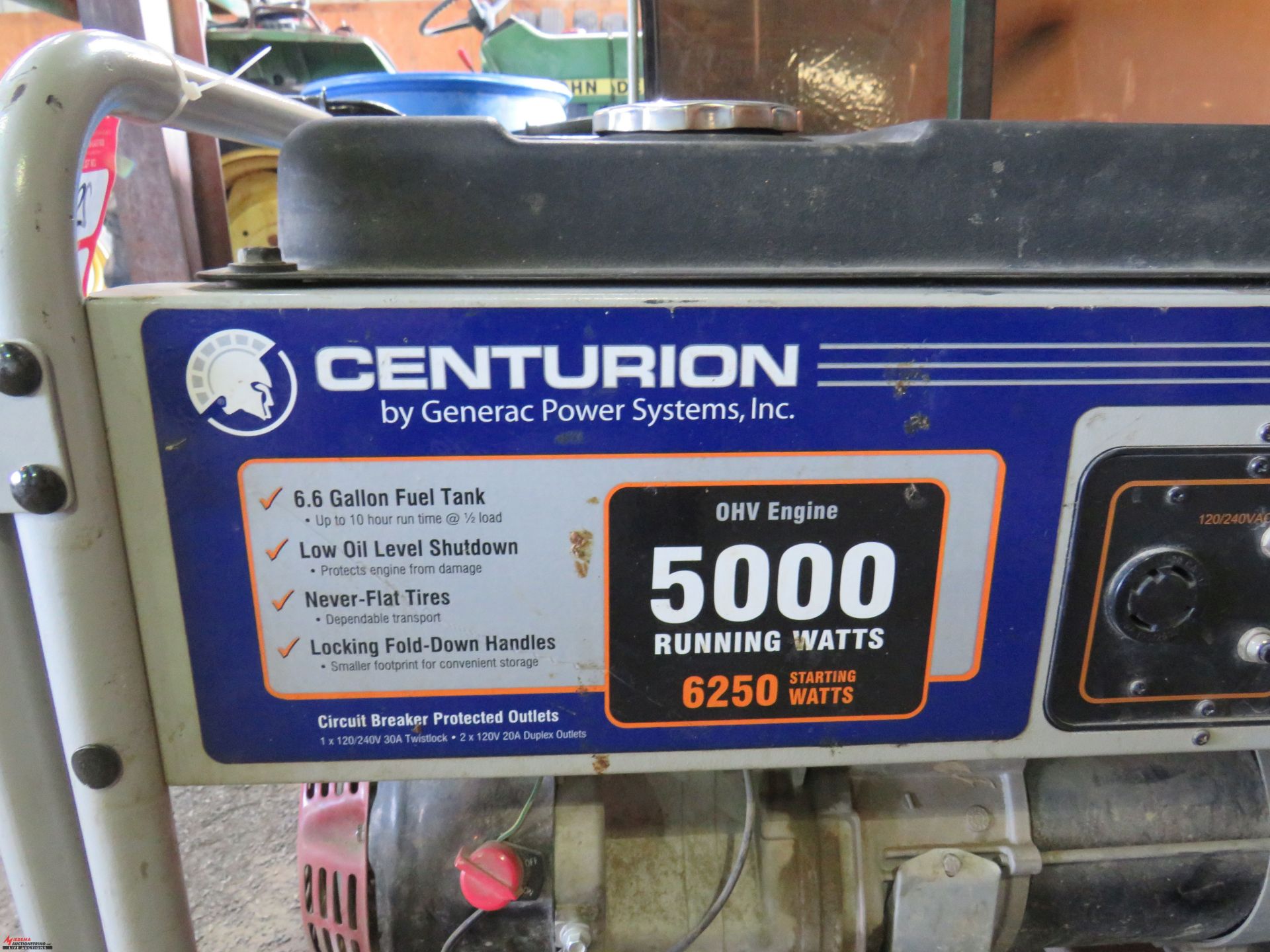 CENTURION 5000 WATT PORTABLE GENERATOR - Image 2 of 6