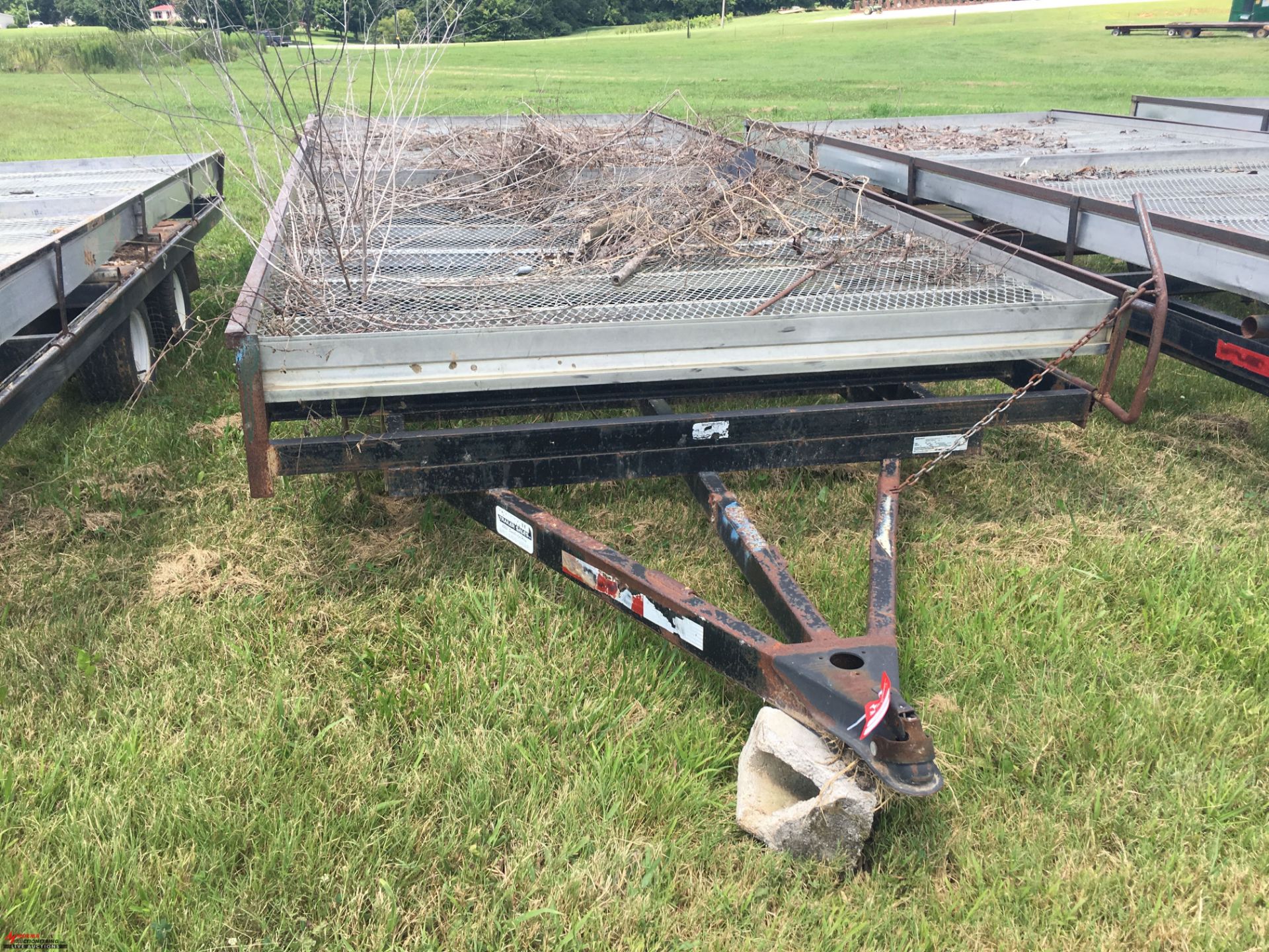 CUSTOM BUILD TANDEM AXLE FLOW RACK TRAILER, MISSING THE LANDING GEAR, 2'' BALL, FOR FARM USE ONLY