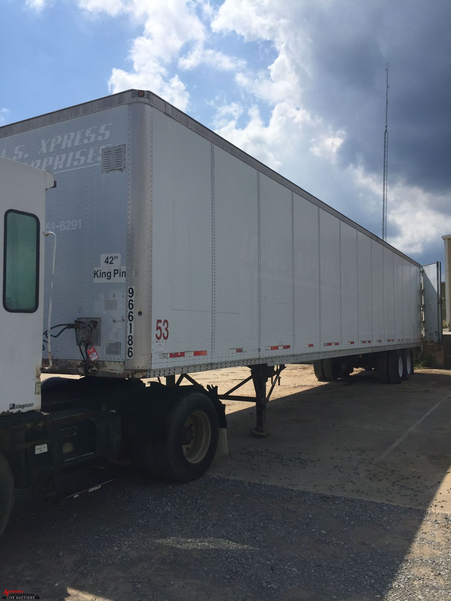 WABASH VAN BODY TRAILER, 53', TANDEM AXLE, STORAGE USE ONLY, [NO TITLE/NO REGISTRATION, CONTENTS ARE