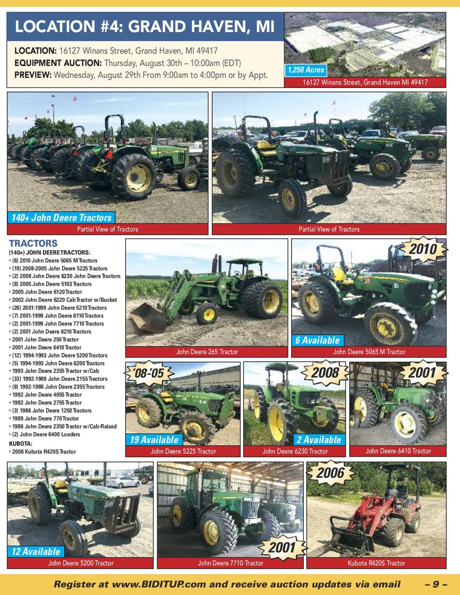 GARDENS ALIVE FARMS – EQUIPMENT AUCTION INCLUDES LARGE QUANTITY OF TRUCKS, TRACTORS & TRAILERS, JOHN - Image 9 of 12