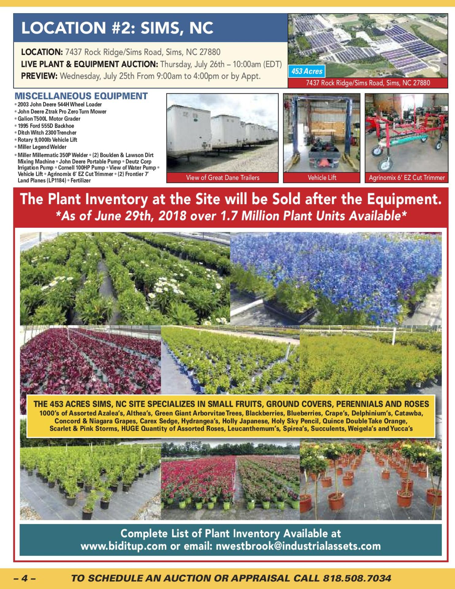 GARDENS ALIVE FARMS – EQUIPMENT AUCTION INCLUDES LARGE QUANTITY OF TRUCKS, TRACTORS & TRAILERS, JOHN - Image 4 of 12