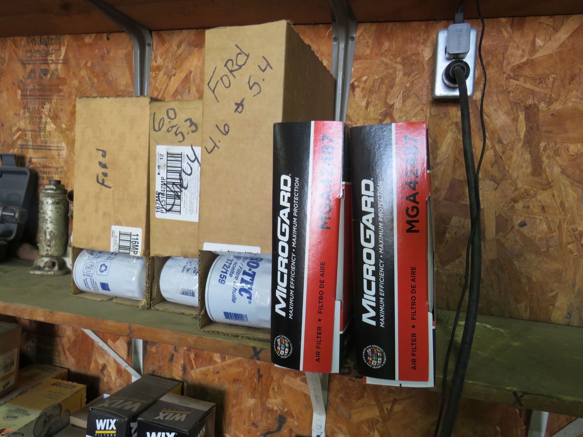 ASSORTED FILTERS (OIL AND AIR), FIRE EXTINGUISHERS, AND ASSORTED LUBRICANTS - Image 7 of 7