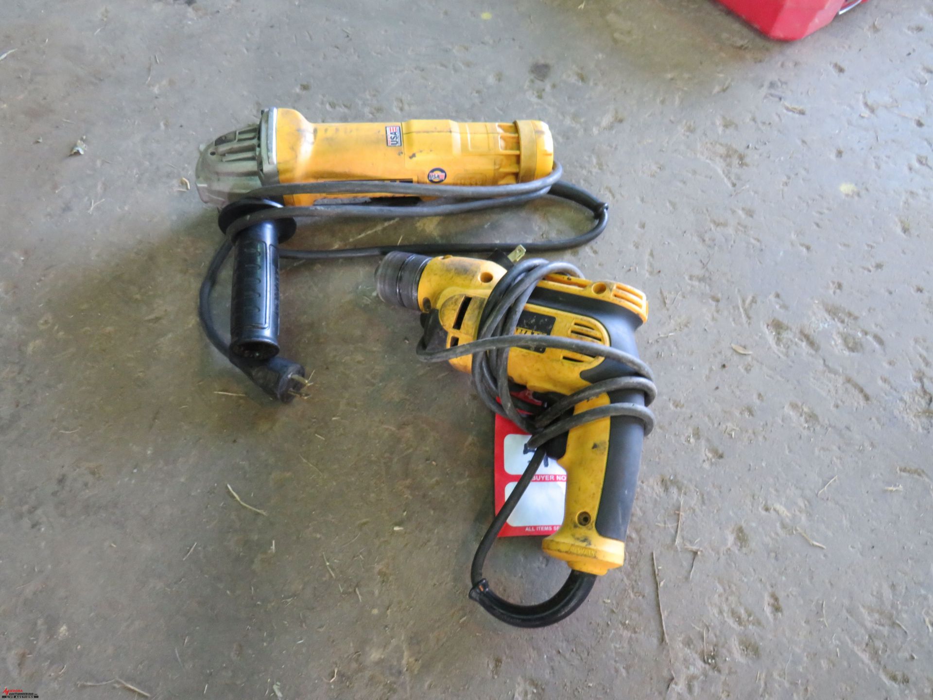 DEWALT ELECTRIC DRILL AND DEWALT ELECTRIC ANGLE GRINDER