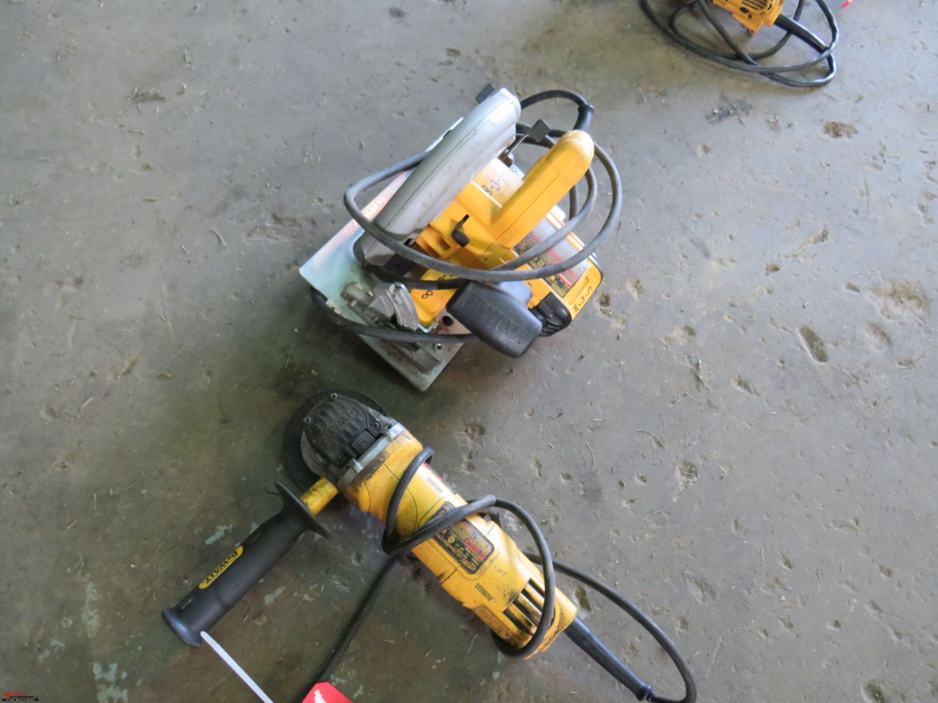 DEWALT ELECTRIC CIRCULAR SAW AND DEWALT ELECTRIC ANGLE GRINDER