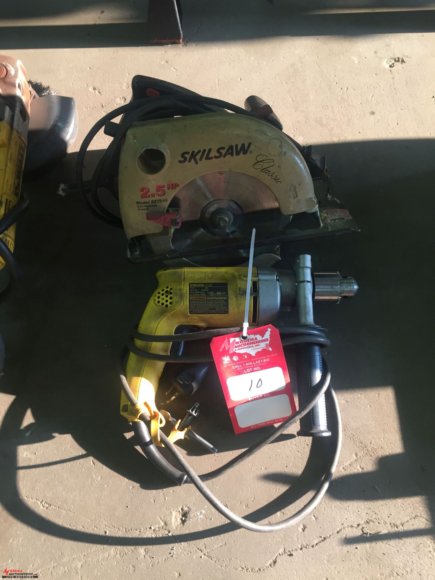 DEWALT ELECTRIC DRILL AND ELECTRIC CIRCULAR SKILSAW [LOCATION: EAST WINANS STREET LOCATION]