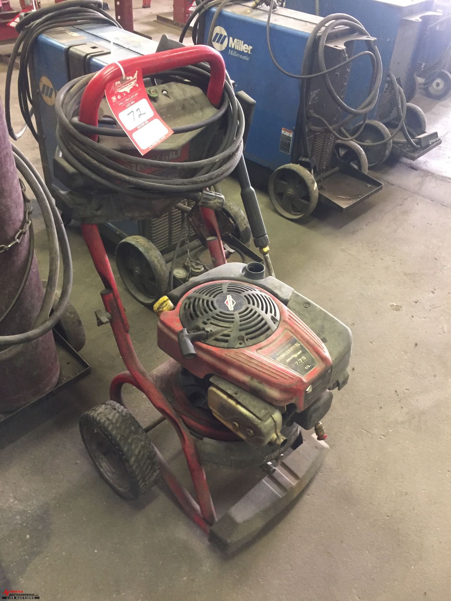 TROY BILT PORTABLE POWER WASHER WITH HOSE/WAND, WORKING CONDITION UNKNOWN [LOCATION: EAST WINANS - Image 2 of 3