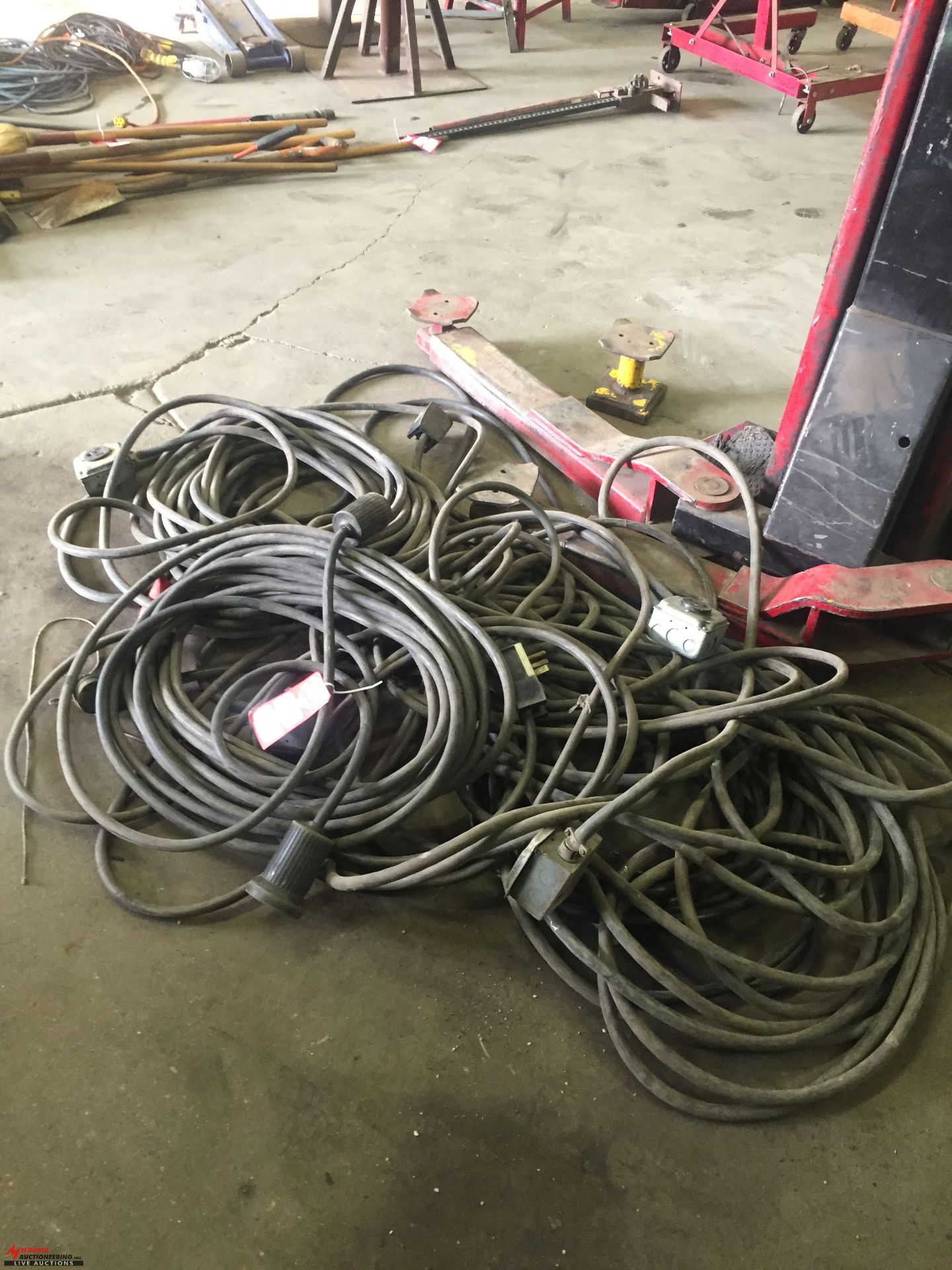 ASSORTED EXTENSION CORDS, BELIEVED TO BE 30 AMP [LOCATION: EAST WINANS STREET LOCATION]