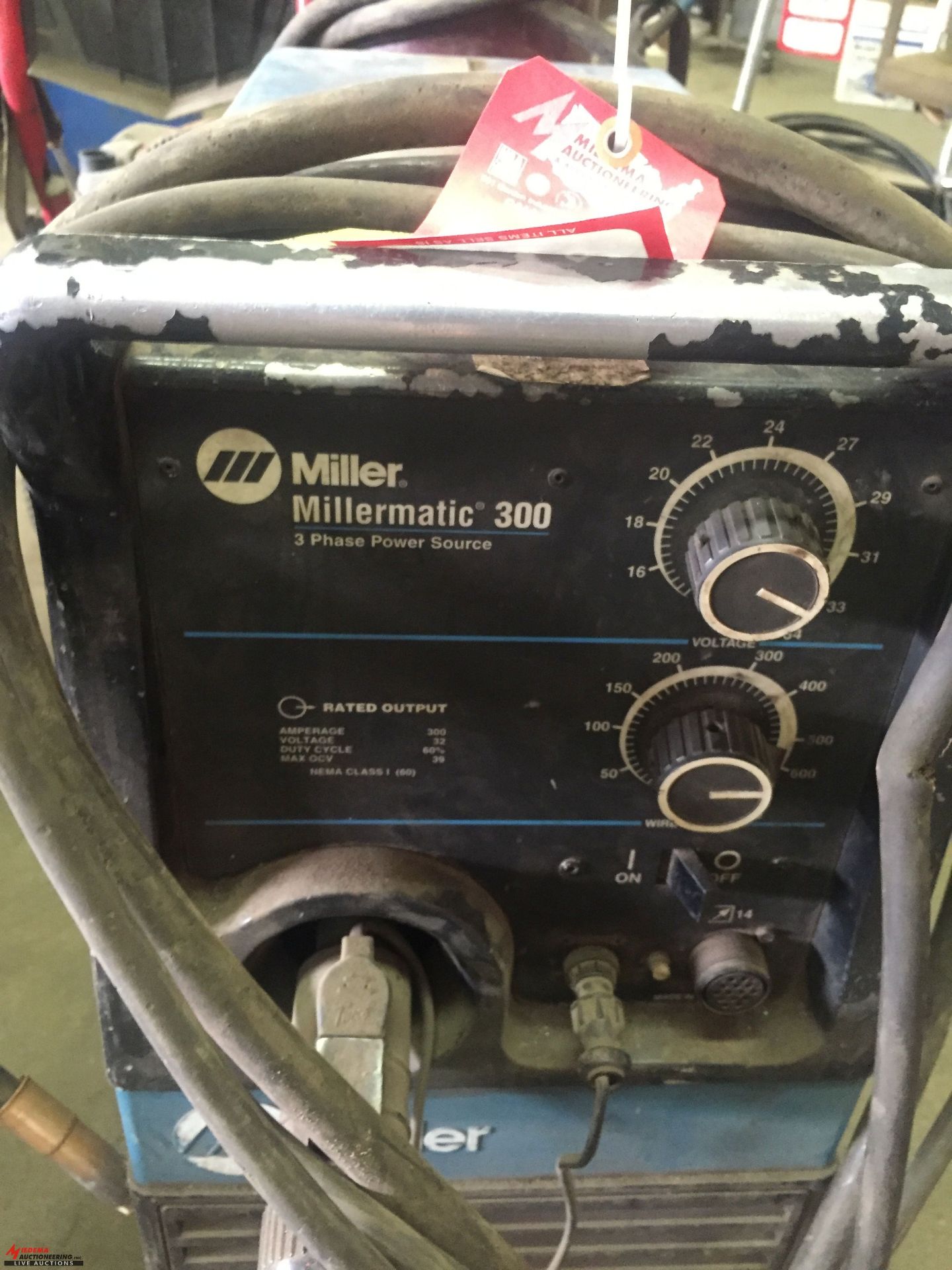 MILLER MILLERMATIC 300 WIRE FEED WELDER, 3 PHASE [TANK IS NOT INCLUDED] [LOCATION: EAST WINANS - Image 3 of 3