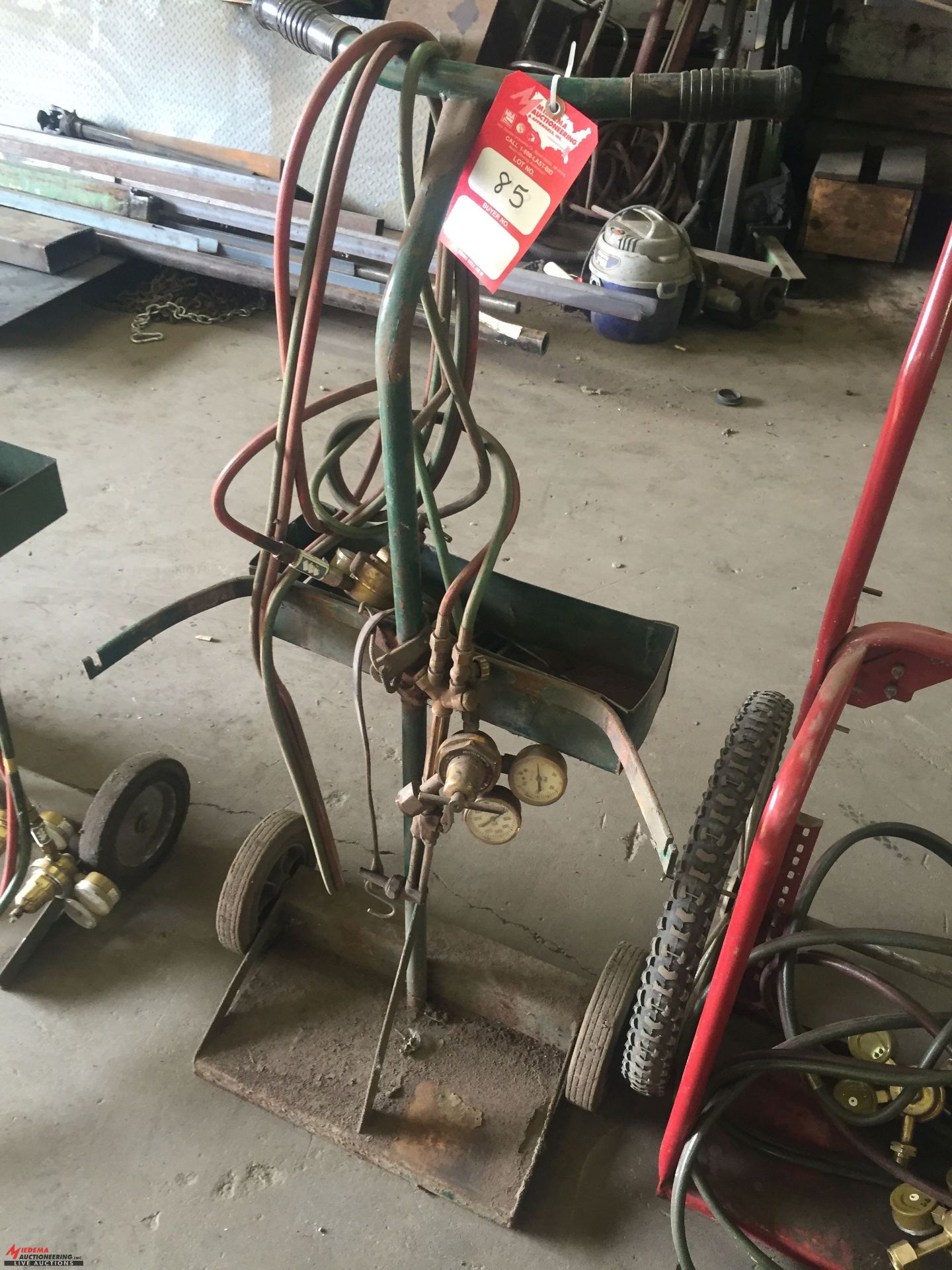 TORCH SET, INCLUDES TORCH, HOSE, GAUGES AND CART [TANKS ARE NOT INCLUDED] [LOCATION: EAST WINANS