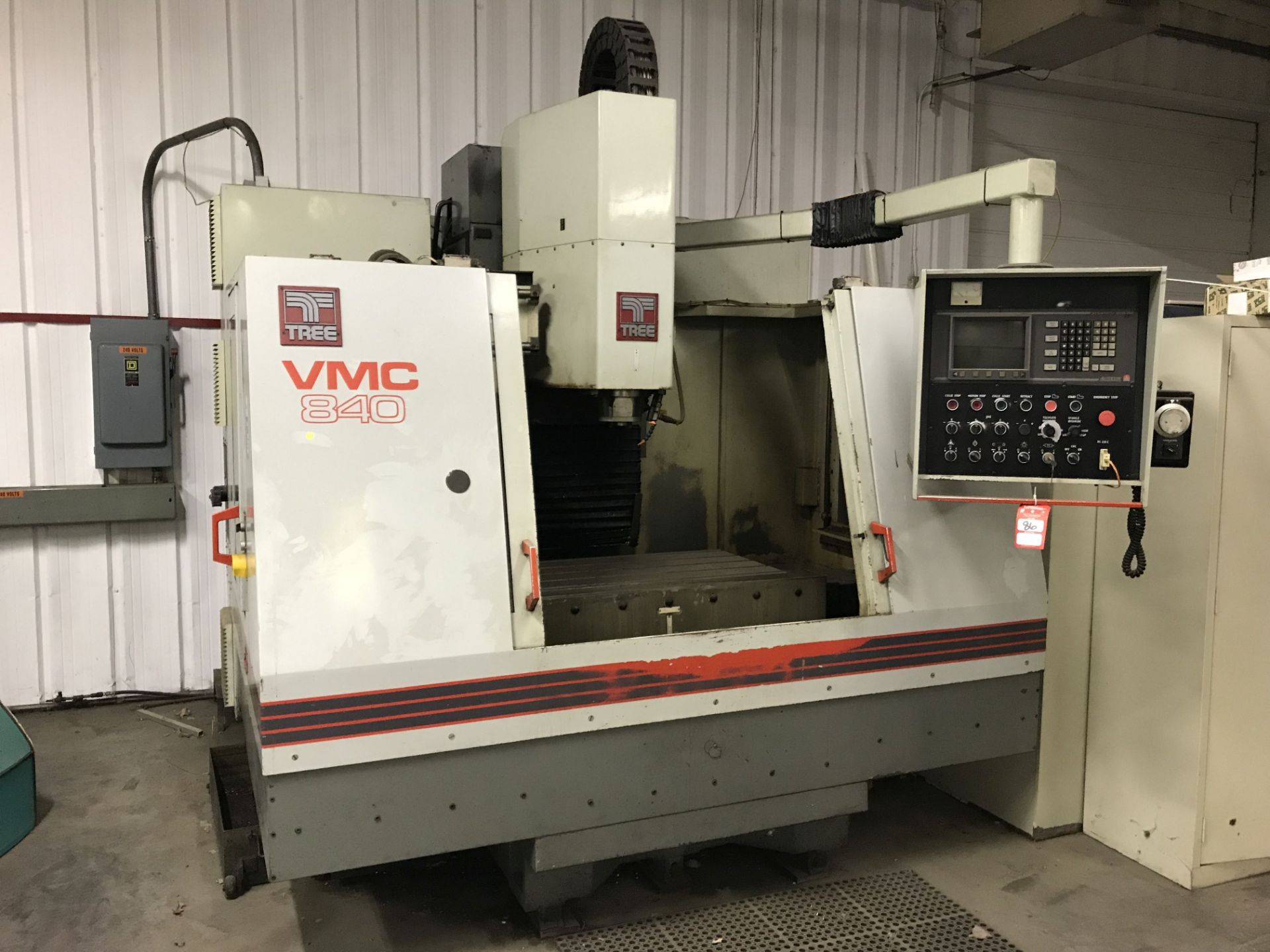 TREE VMC 840/20 VERTICAL MACHINING CENTER, 24-POSITION AUTOMATIC TOOL CHANGER, 32'' x 16'' x 25''