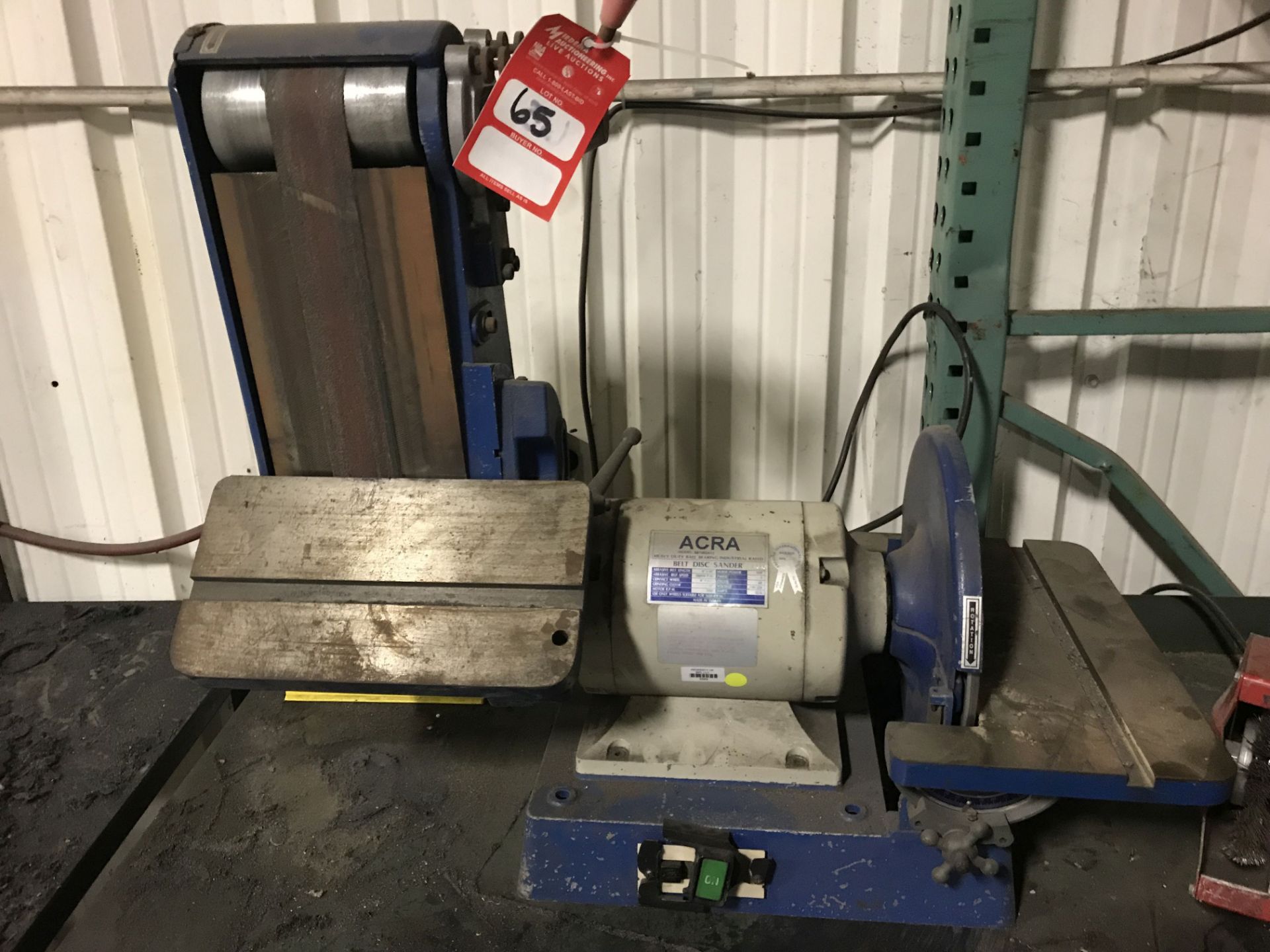 ACRA BELT DISC SANDER, BELT IS 6'' x 48'', 12'' DISC, 110V [LOCATION: BUILDING 2] - Image 4 of 5