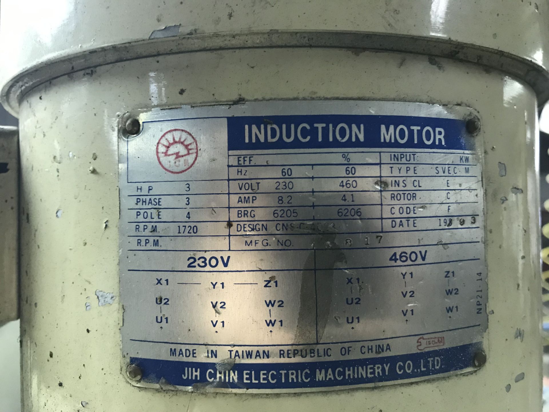 CHEVALIER FM-3VS VERTICAL MILLING MACHINE, 9'' x 42'' POWER FEED TABLE, 60-4500 SPINDLE SPEEDS, SONY - Image 7 of 7