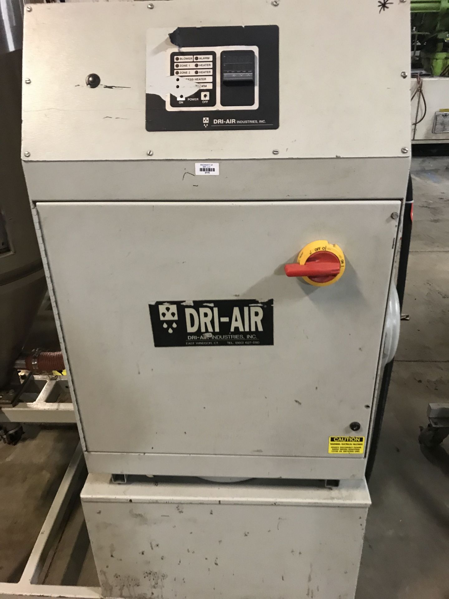 DRI-AIR DRYER, MODEL APD-8, PROCESS RATE 90LBS/HOUR, 3/480V, 15 AMP, S/N D14167, INCLUDES RB300 - Image 4 of 6