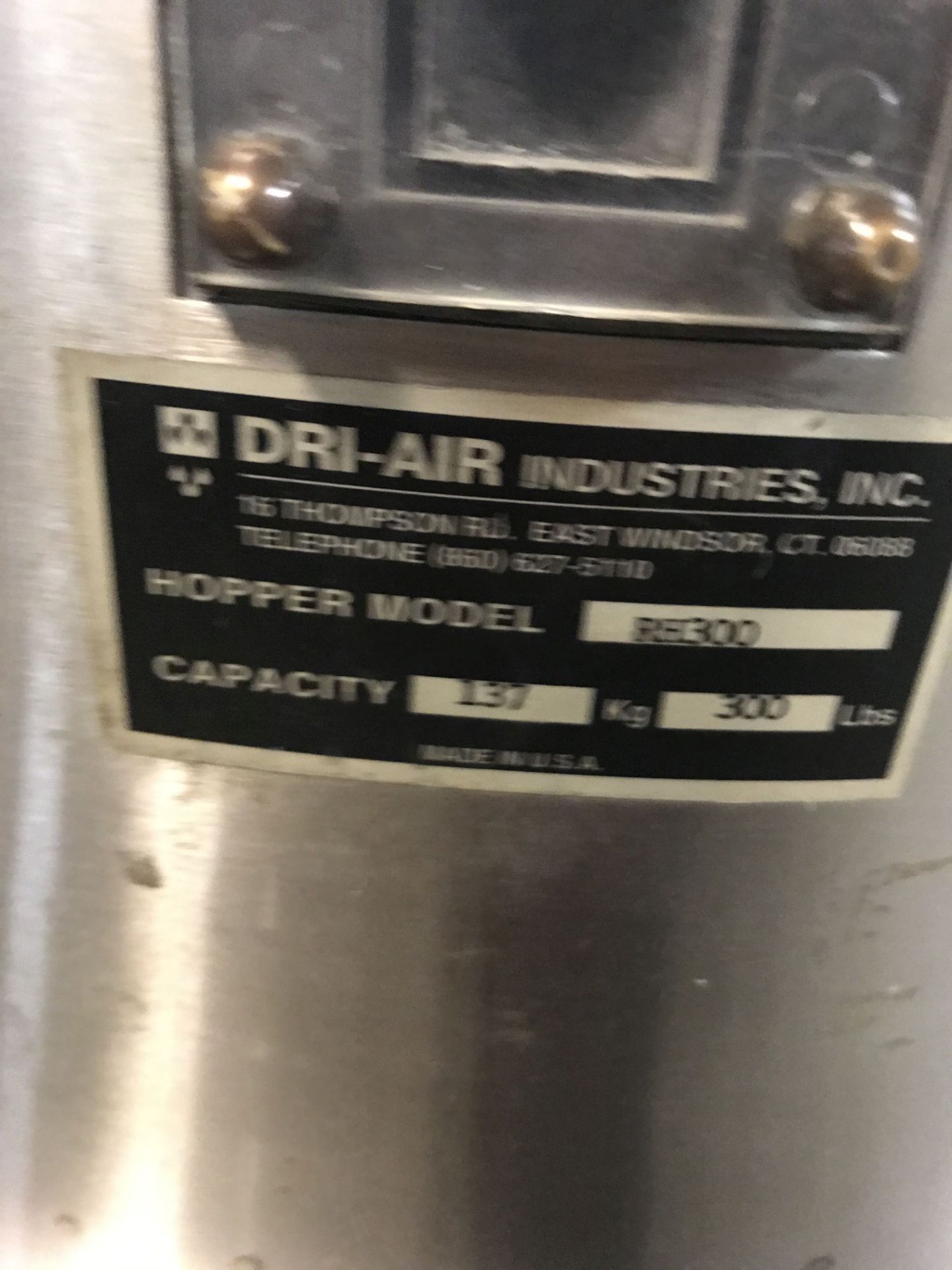 DRI-AIR DRYER, MODEL APD-8, PROCESS RATE 90LBS/HOUR, 3/480V, 15 AMP, S/N D14167, INCLUDES RB300 - Image 6 of 6
