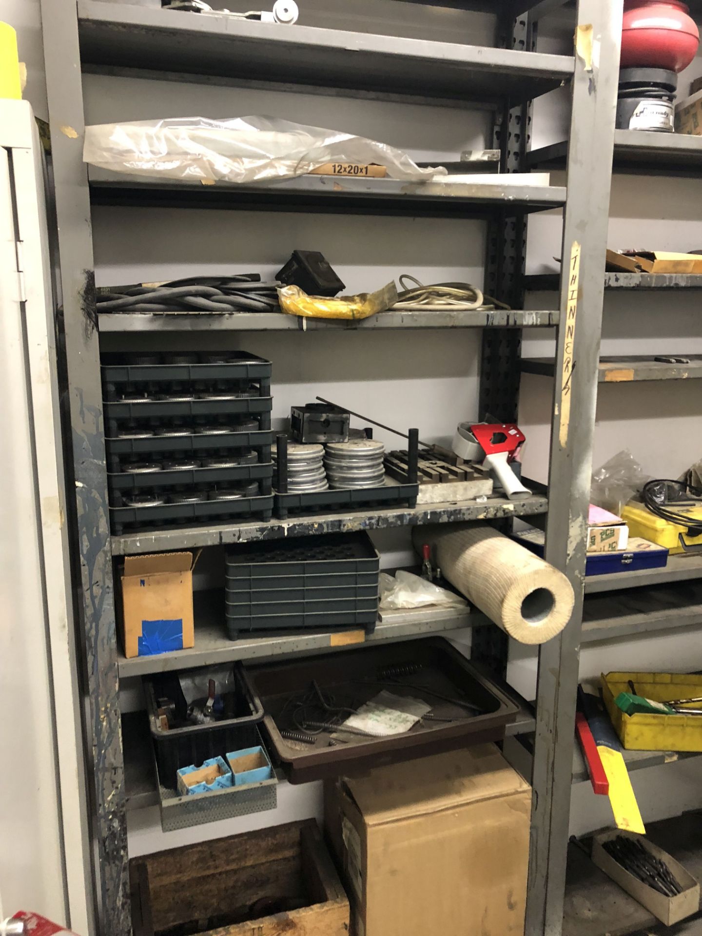 METAL SHELVES (4) WITH CONTENTS AND METAL CABINET WITH CONTENTS [LOCATION: BUILDING 2 TOOL ROOM- - Image 3 of 4