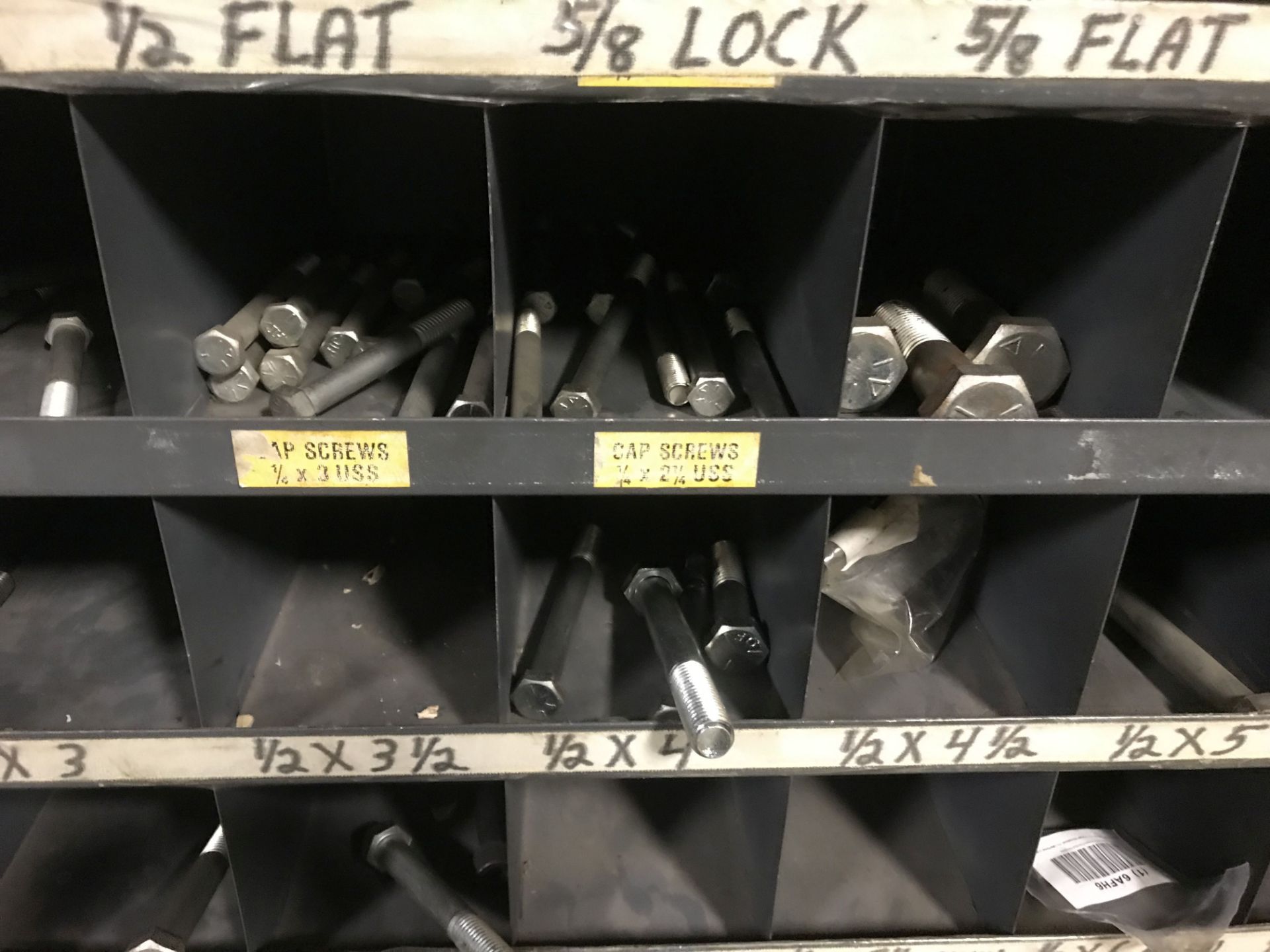 ASSORTED BOLT BINS/STANDS, WITH ASSORTED BOLTS, HEX BOLTS AND MORE [LOCATION: BUILDING 2-MAINTENANCE - Image 3 of 4