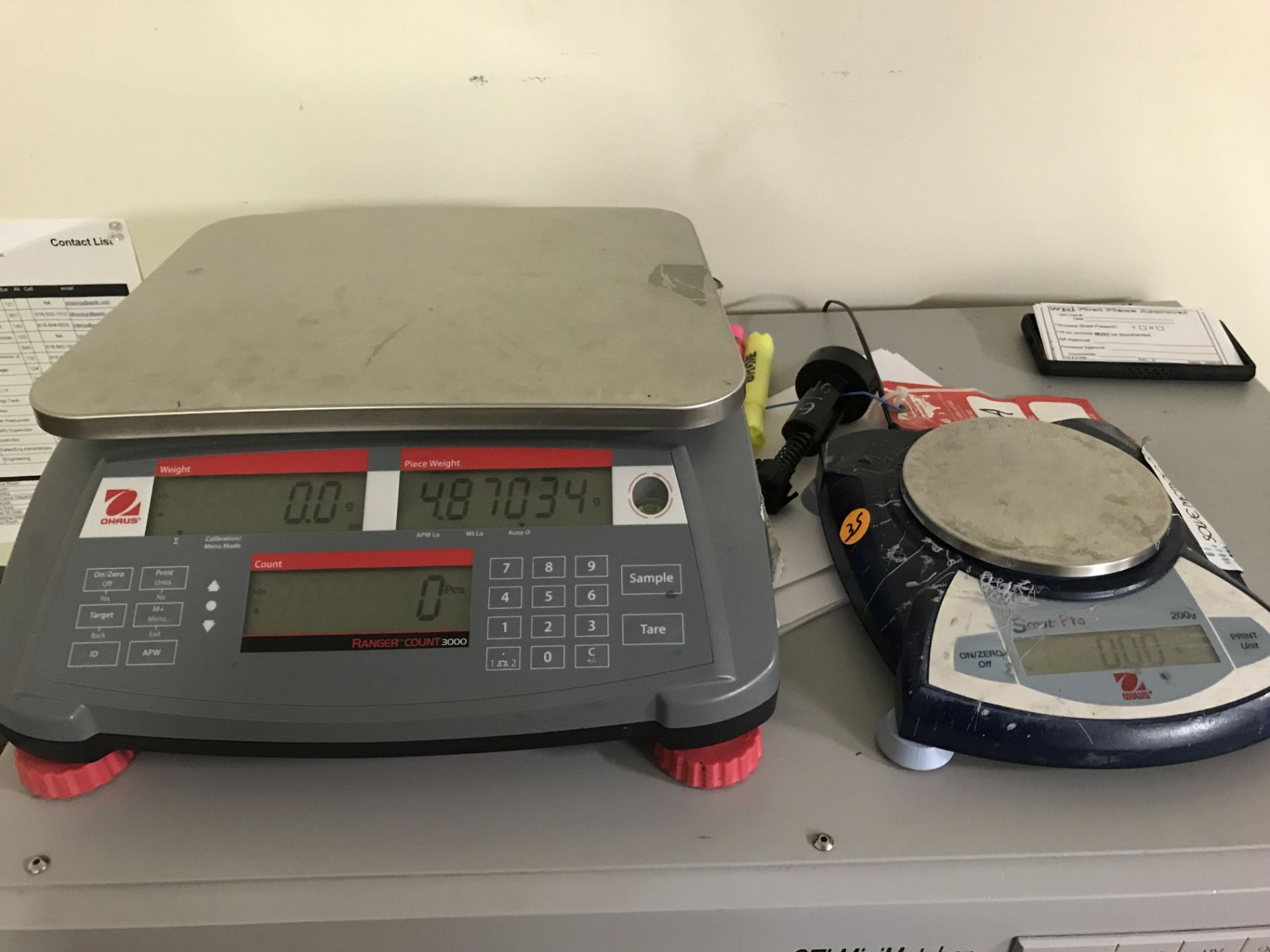 OHAUS DIGITAL SCALES (2), WORKING [LOCATION: BUILDING 2]