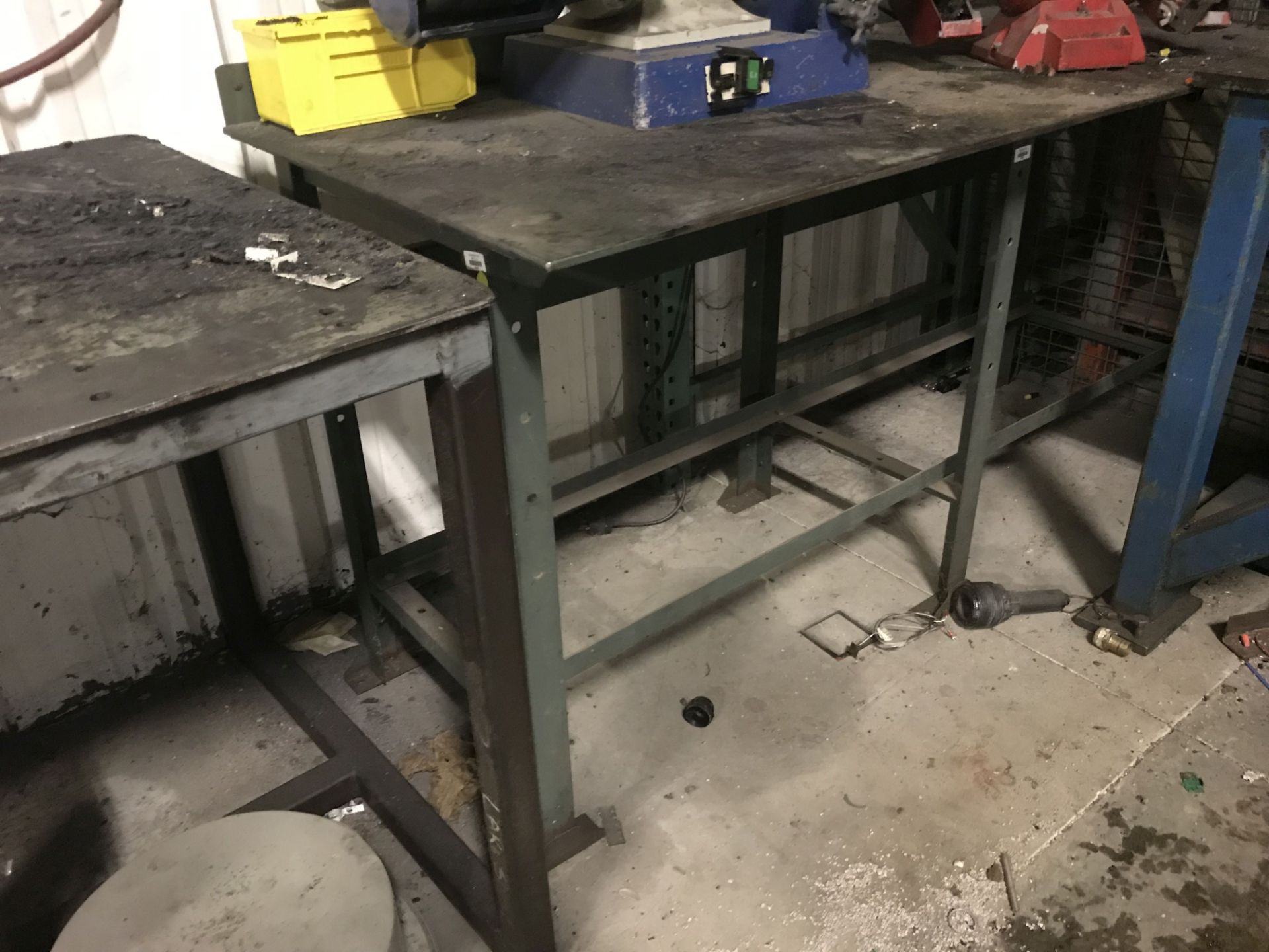 METAL BENCHES (2), BOTH ARE 6' LONG x 36'' WIDE x 35'' TALL [LOCATION: BUILDING 2- MAINTENANCE - Image 2 of 3