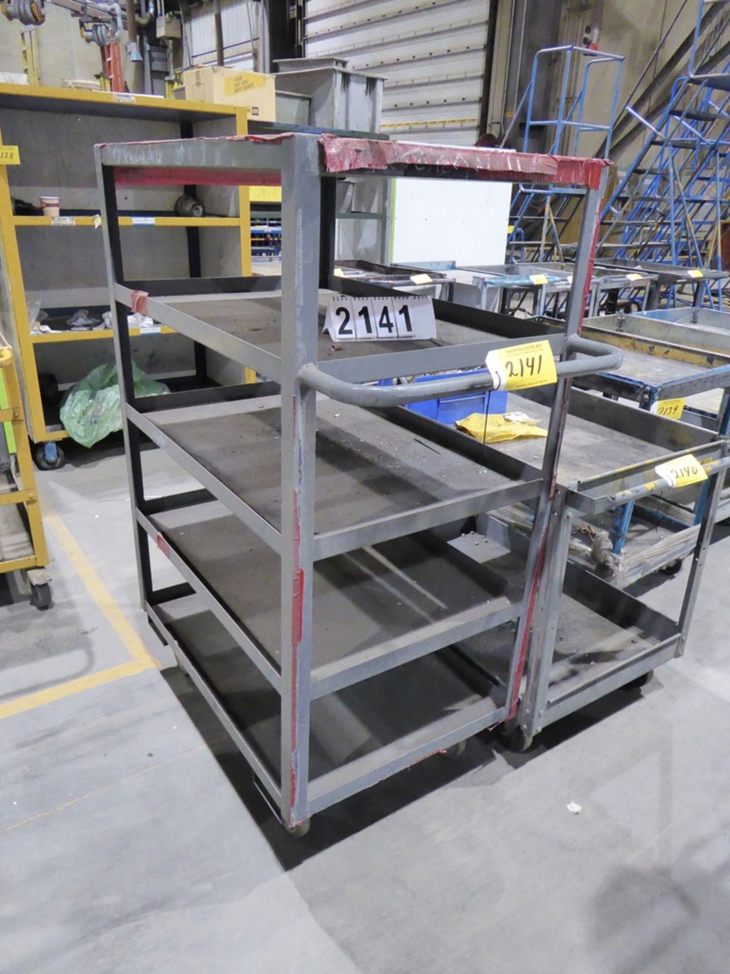 4 TIERED STEEL PARTS CART