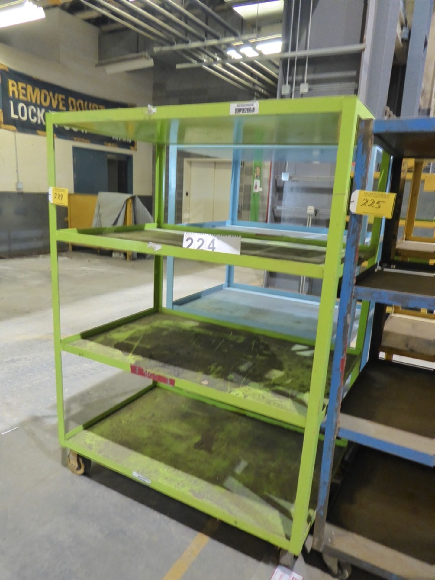 3 TIERED METAL PARTS CART