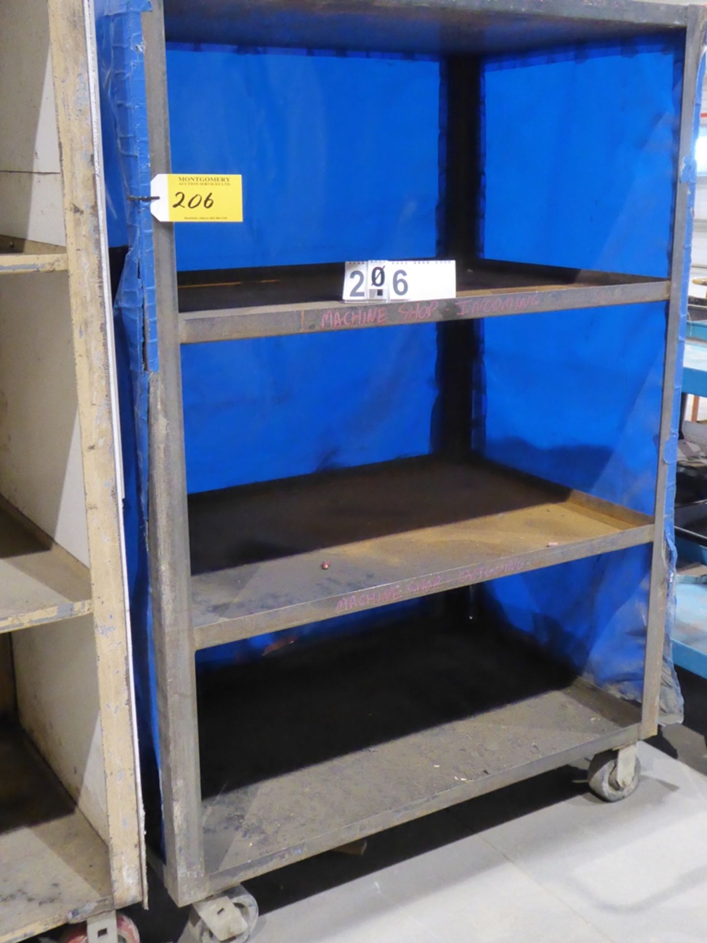 3 TIERED METAL PARTS CART