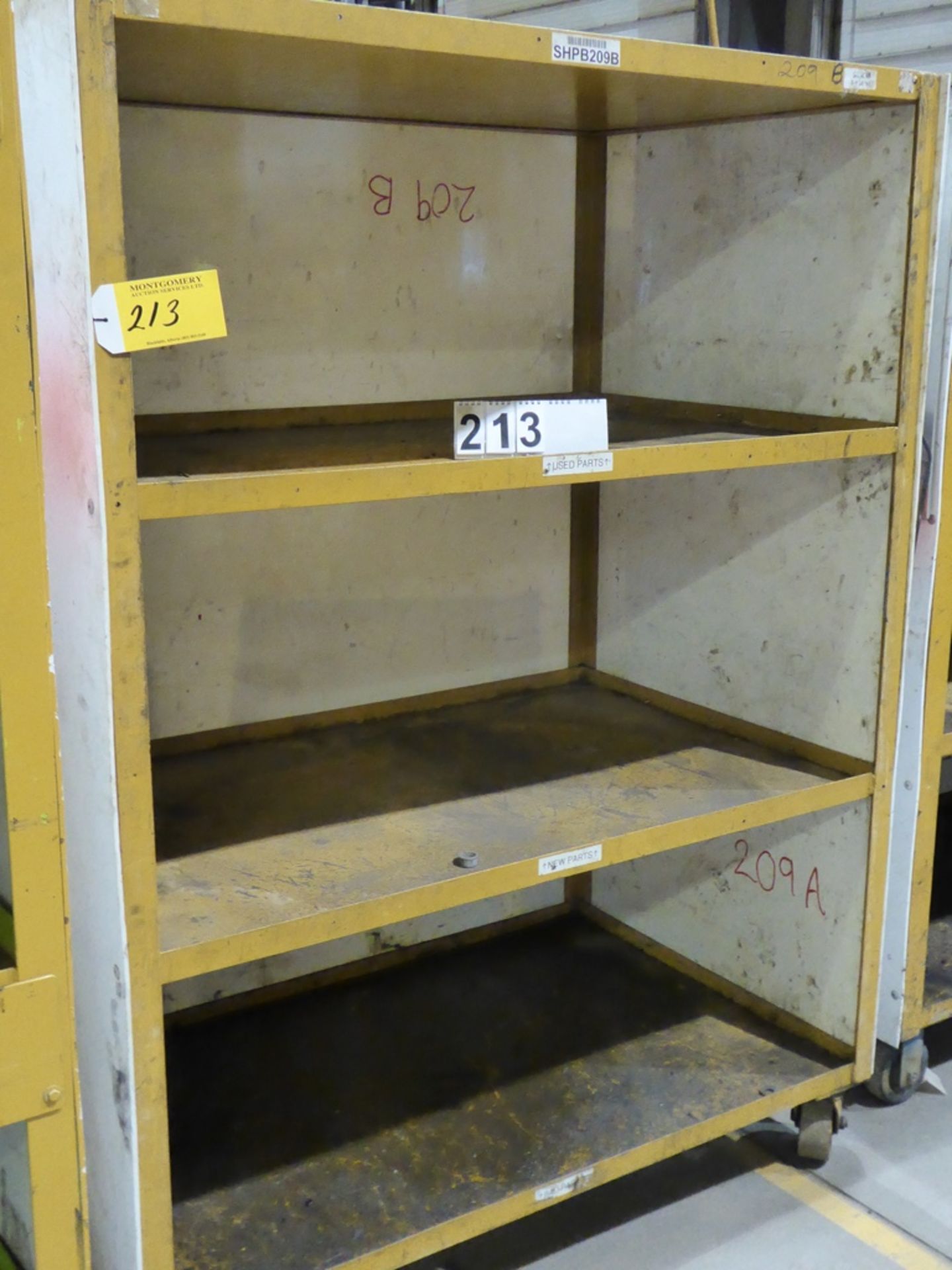 3 TIERED METAL PARTS CART