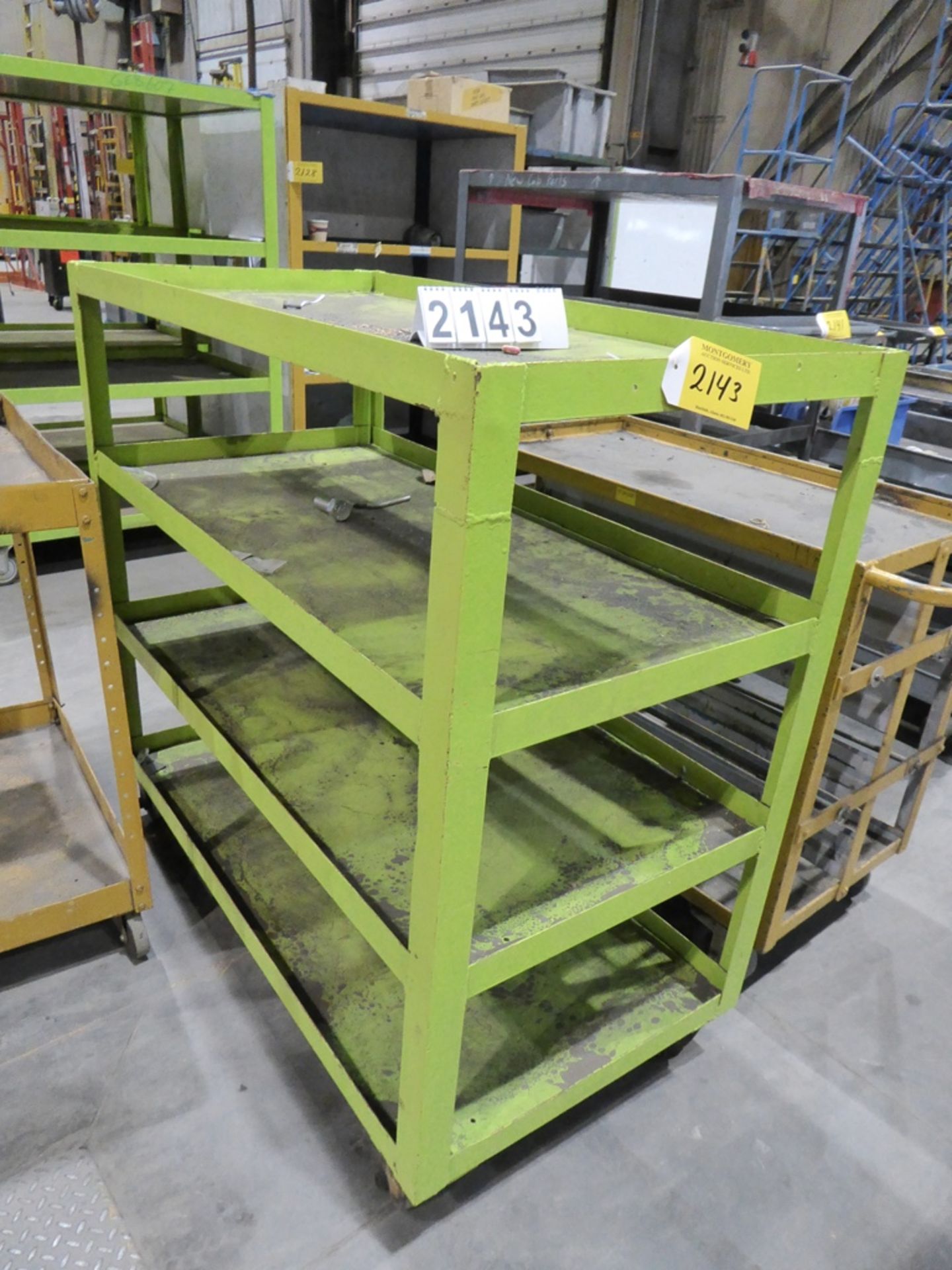 STEEL PARTS CART - 3 TIERED