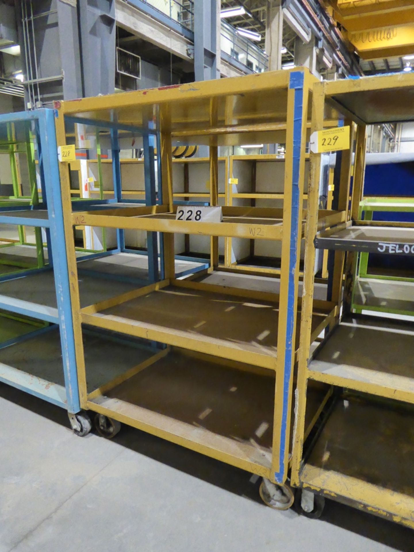 3 TIERED METAL PARTS CART