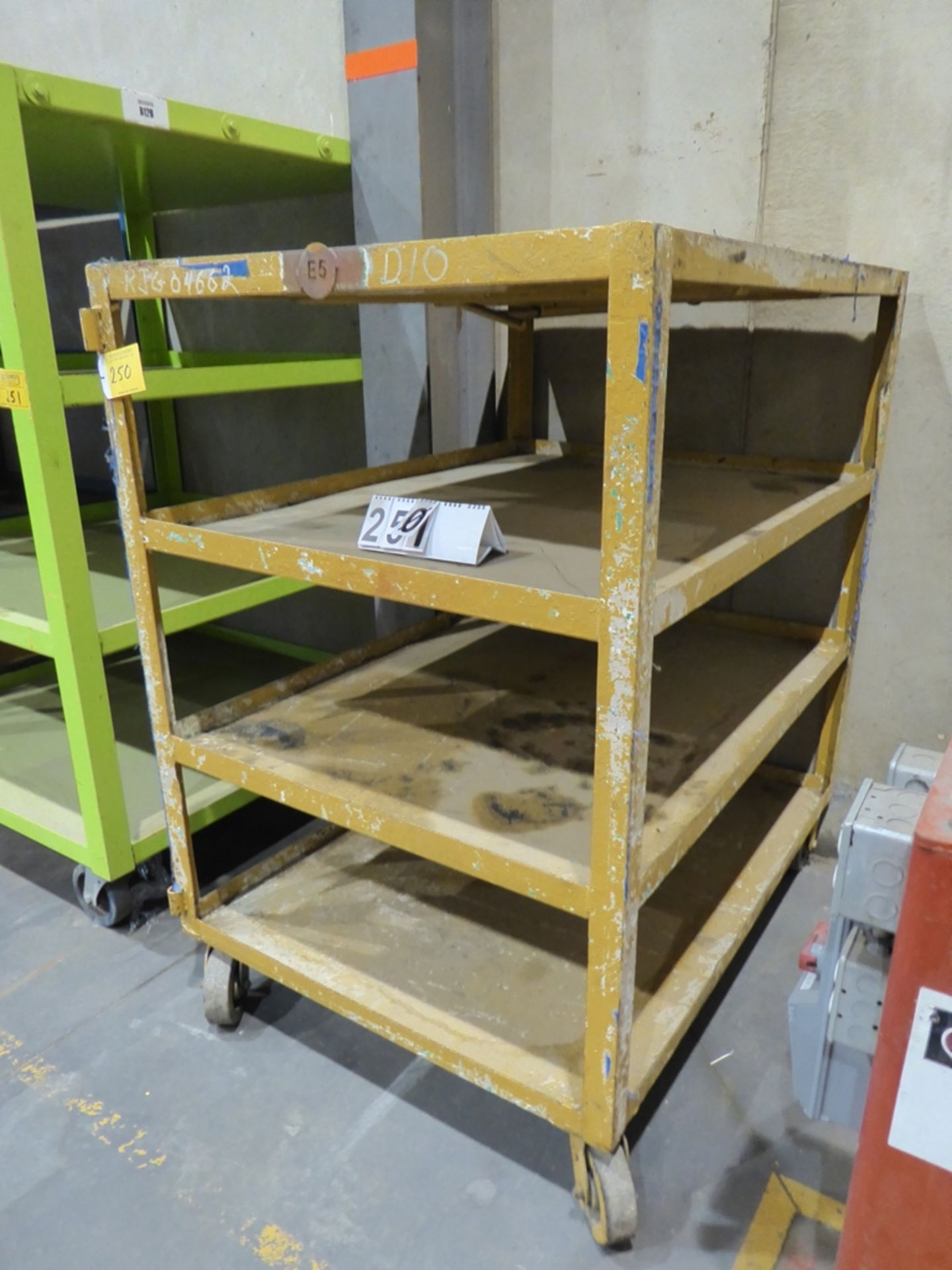 3 TIERED METAL PARTS CART