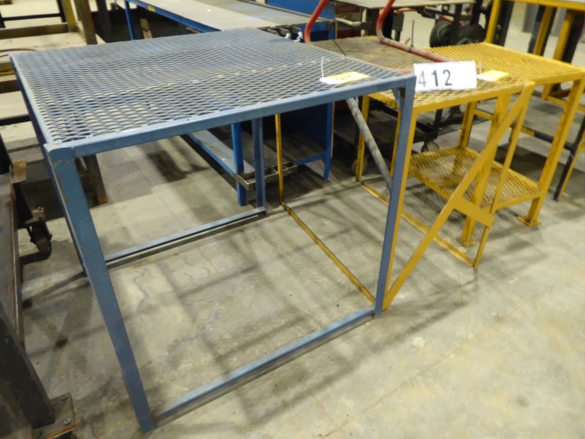 L/O 3 EXPANDED METAL TABLES