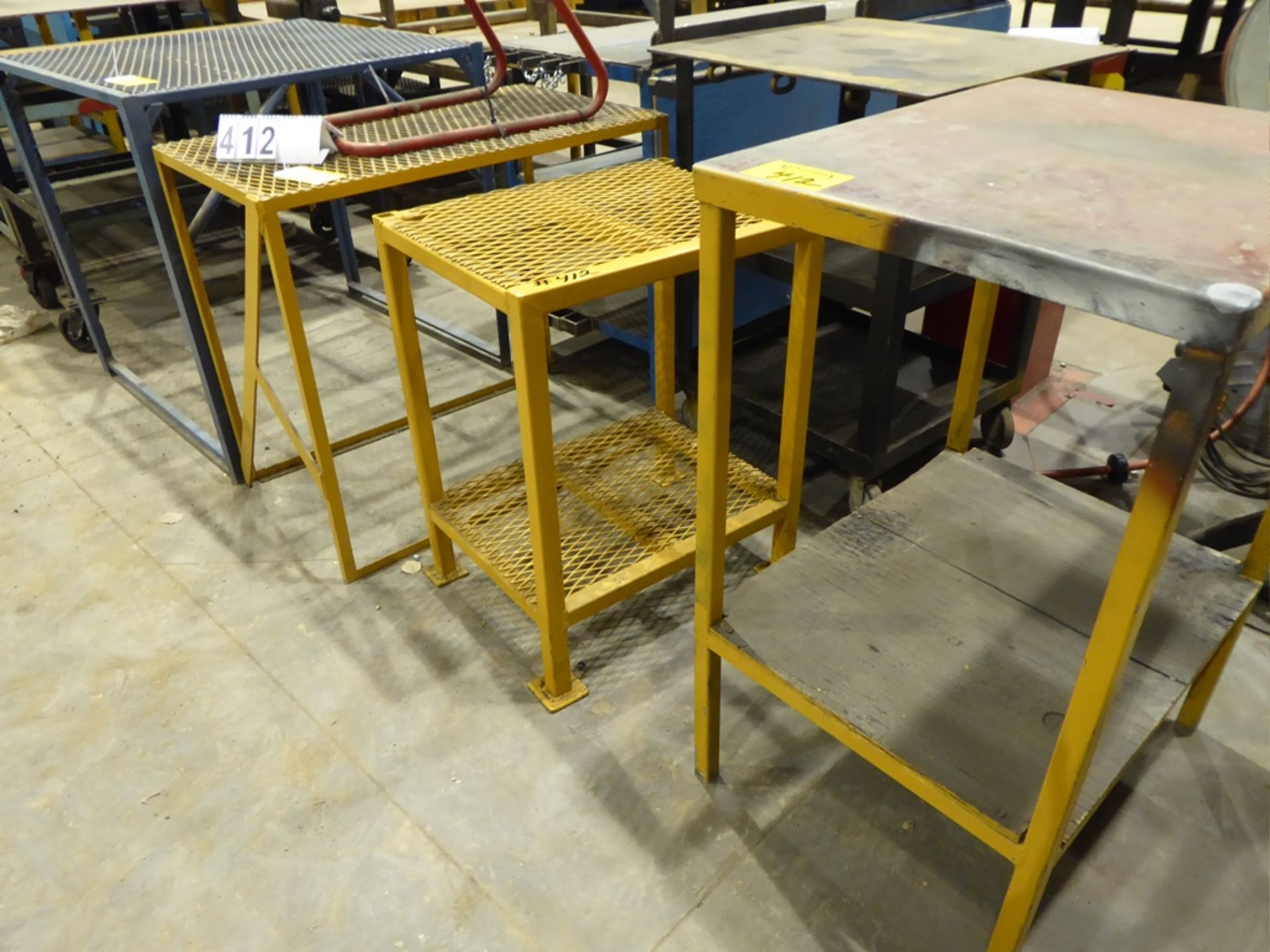 L/O 3 EXPANDED METAL TABLES - Image 2 of 2